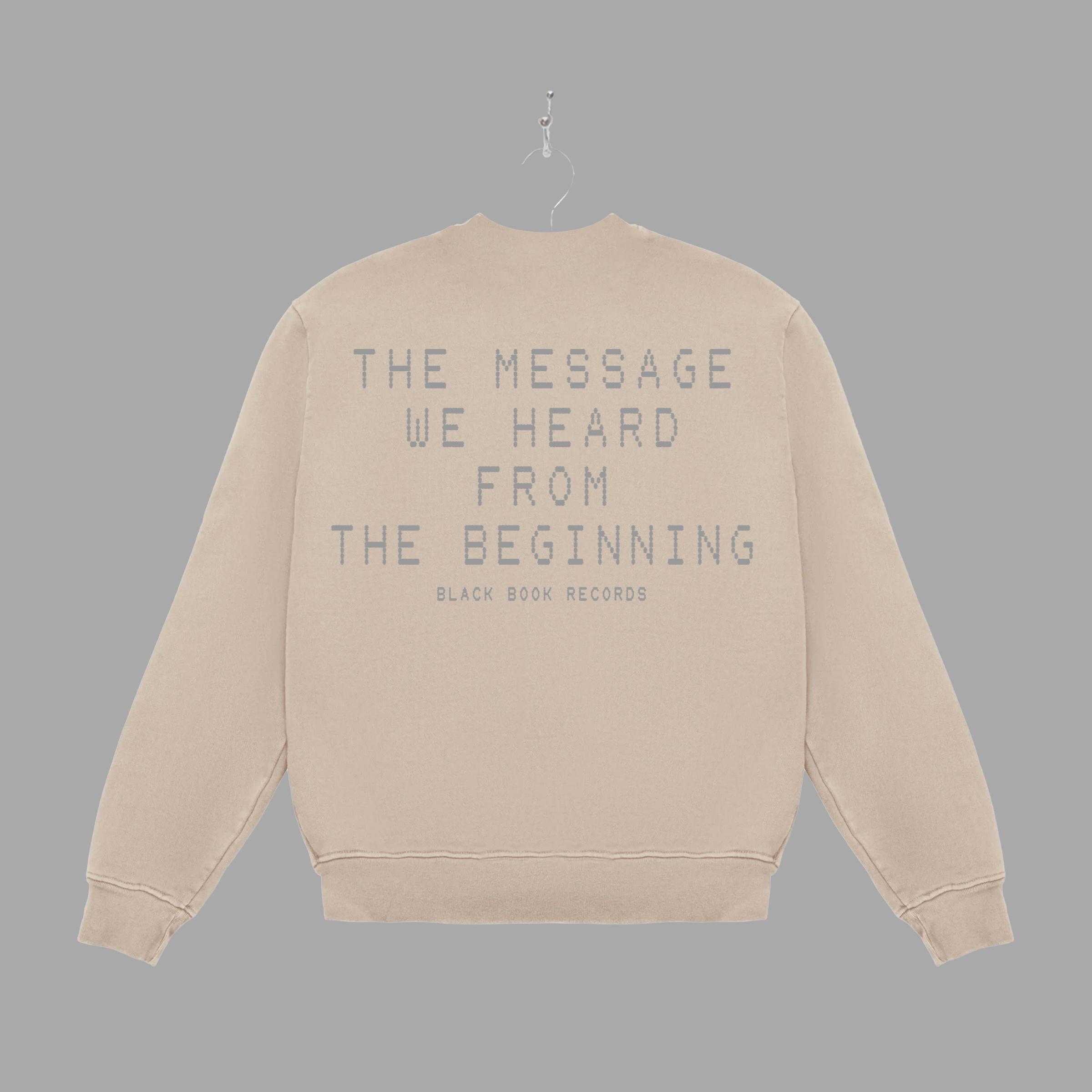 THE MESSAGE FADED - GREY - CREWNECK -"PREMIUM-BOX FIT"