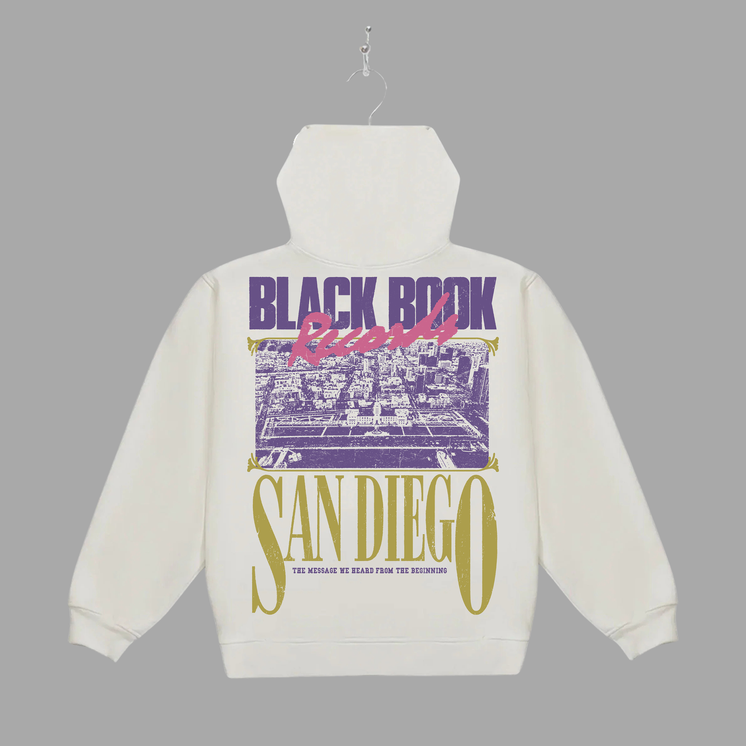 SAN DIEGO - IMAGE - ZIP-UP HOODIE -  WHITE