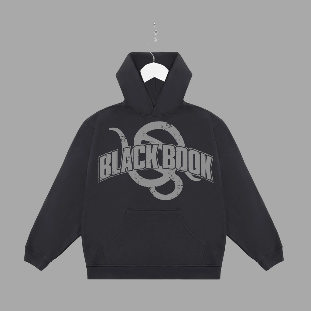 SNAKE - GREY - HOODIE - "PREMIUM-BOX FIT"