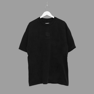 "PREMIUM" OVERSIZED THE MESSAGE TEE - BLACK