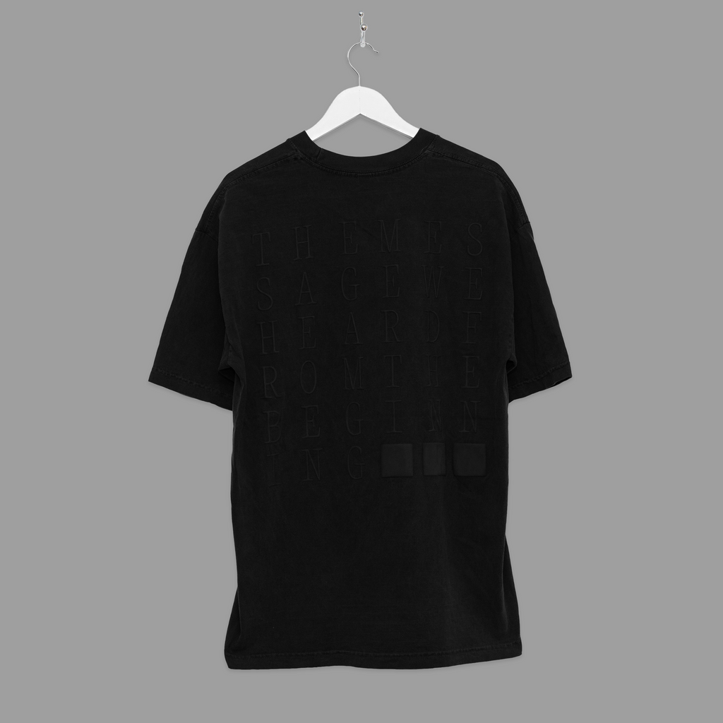 THE MESSAGE TEE - BLACK - "PREMIUM" OVERSIZED  FIT