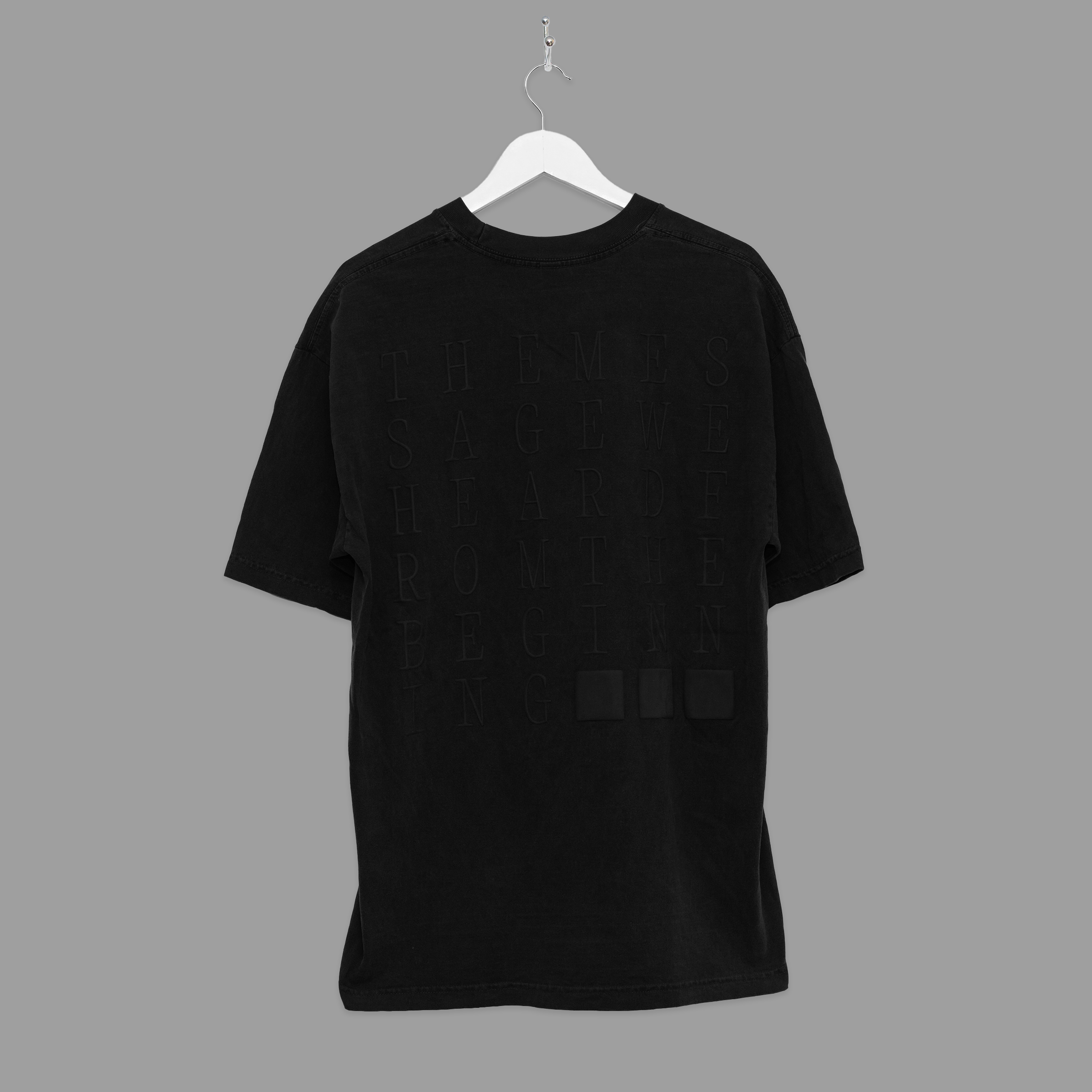 THE MESSAGE TEE - BLACK - "PREMIUM" OVERSIZED  FIT