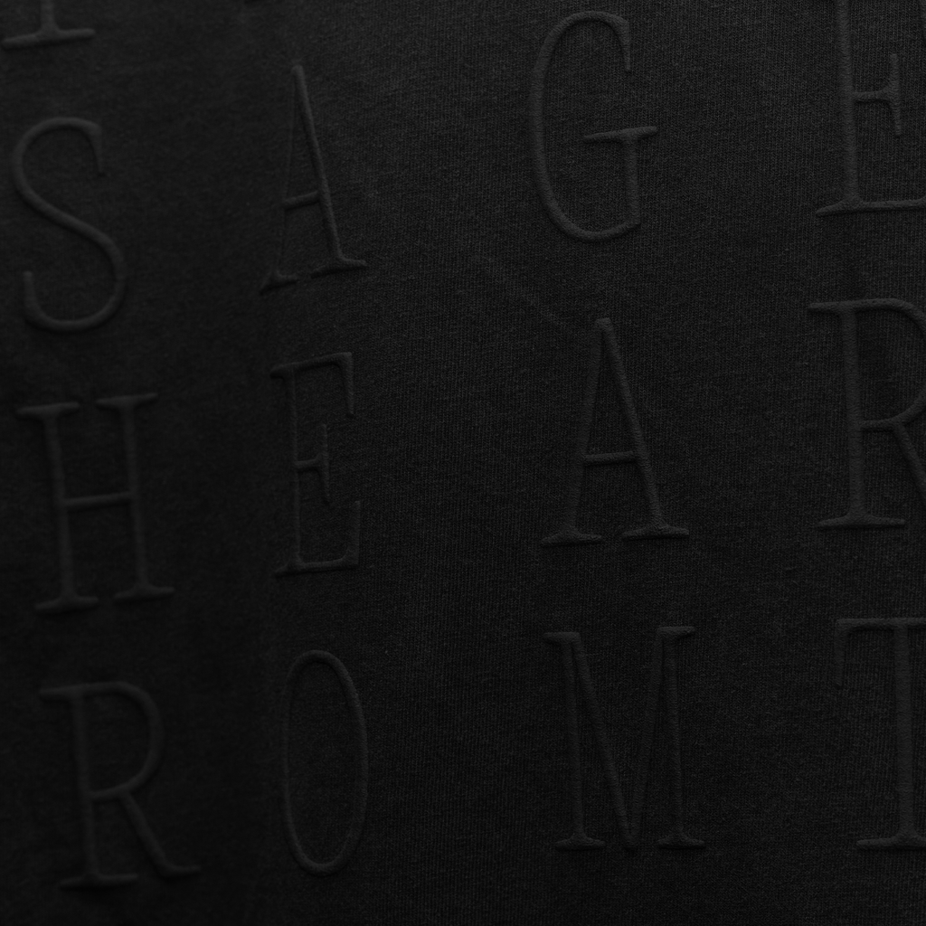 THE MESSAGE TEE - BLACK - "PREMIUM" OVERSIZED  FIT