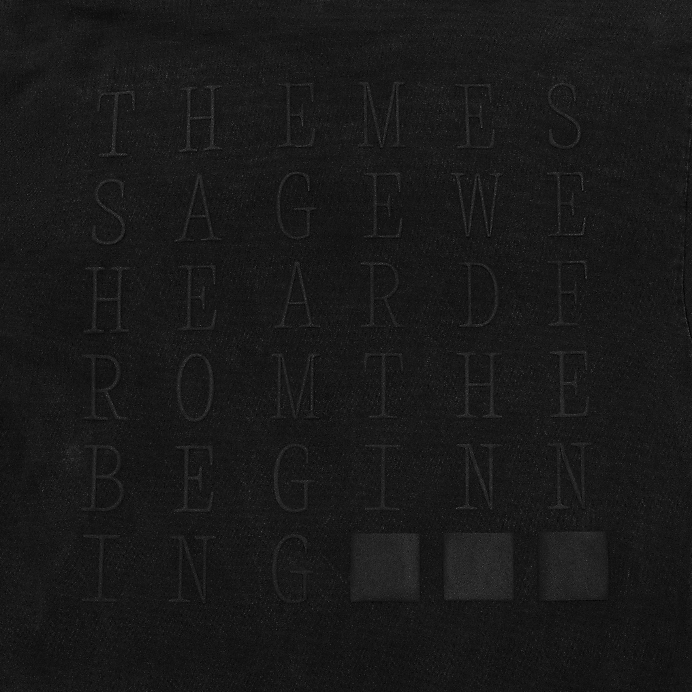 THE MESSAGE TEE - BLACK - "PREMIUM" OVERSIZED  FIT