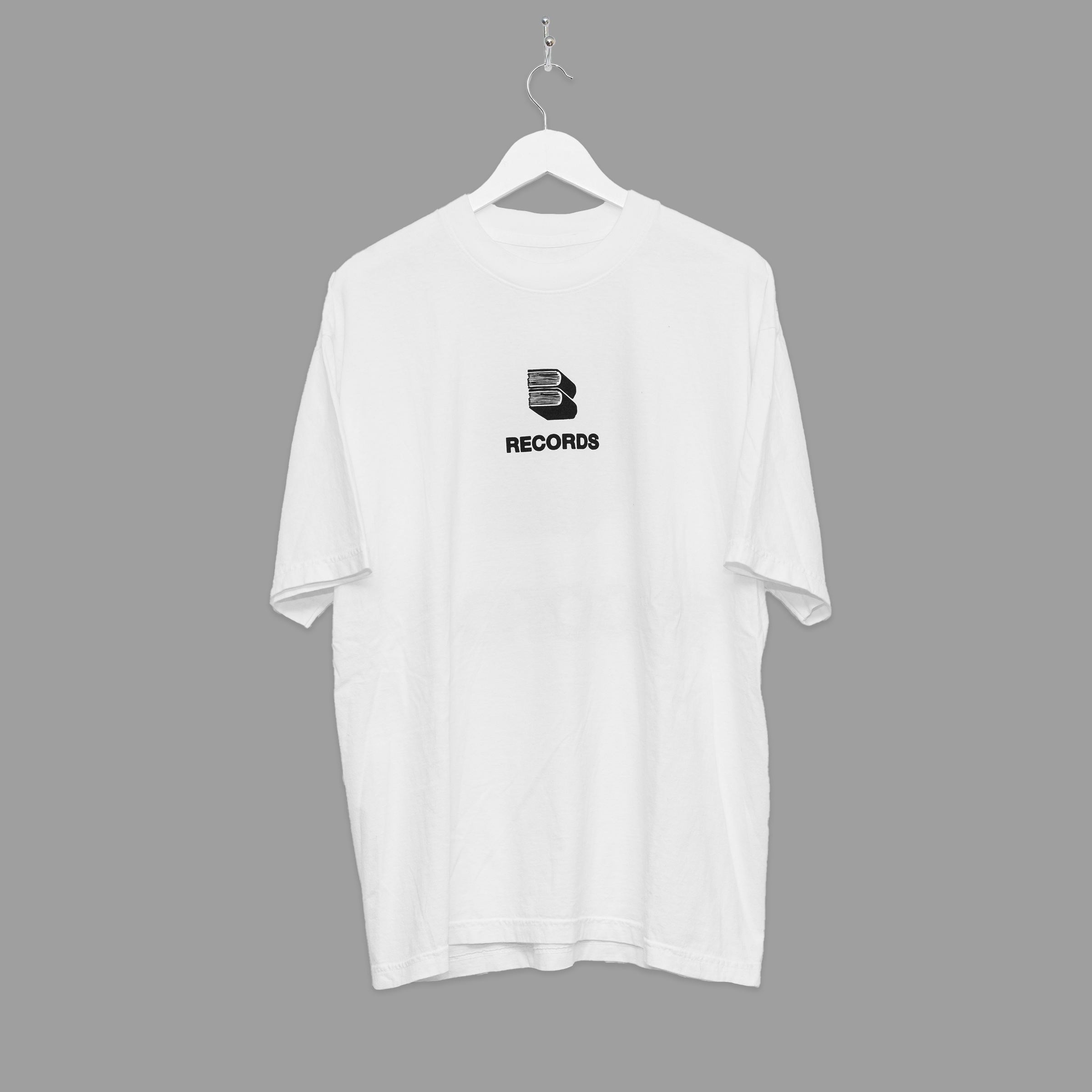 RECORDS BOOK TEE - BLACK/WHITE - "PREMIUM" OVERSIZED FIT