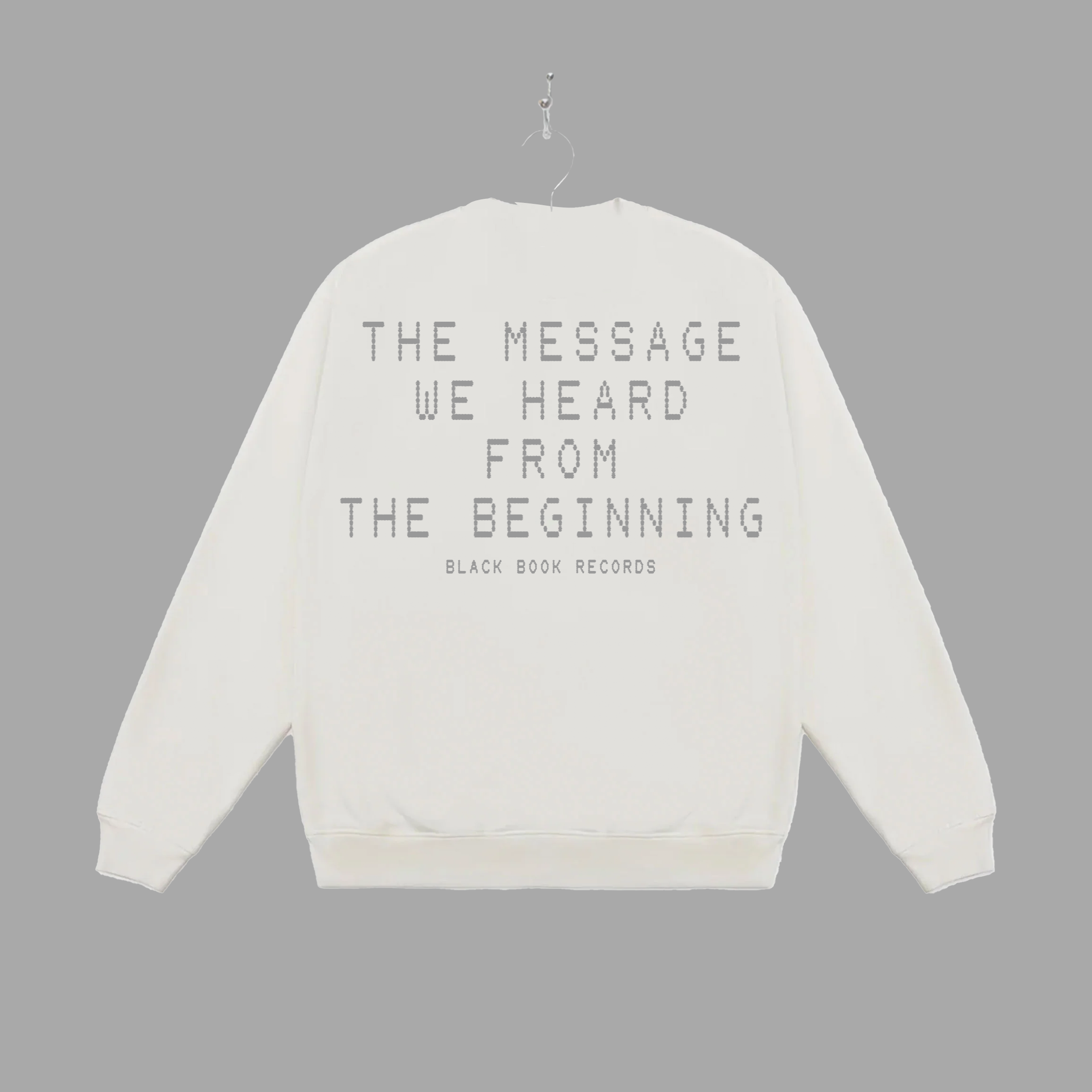THE MESSAGE FADED - GREY - CREWNECK -"PREMIUM-BOX FIT"