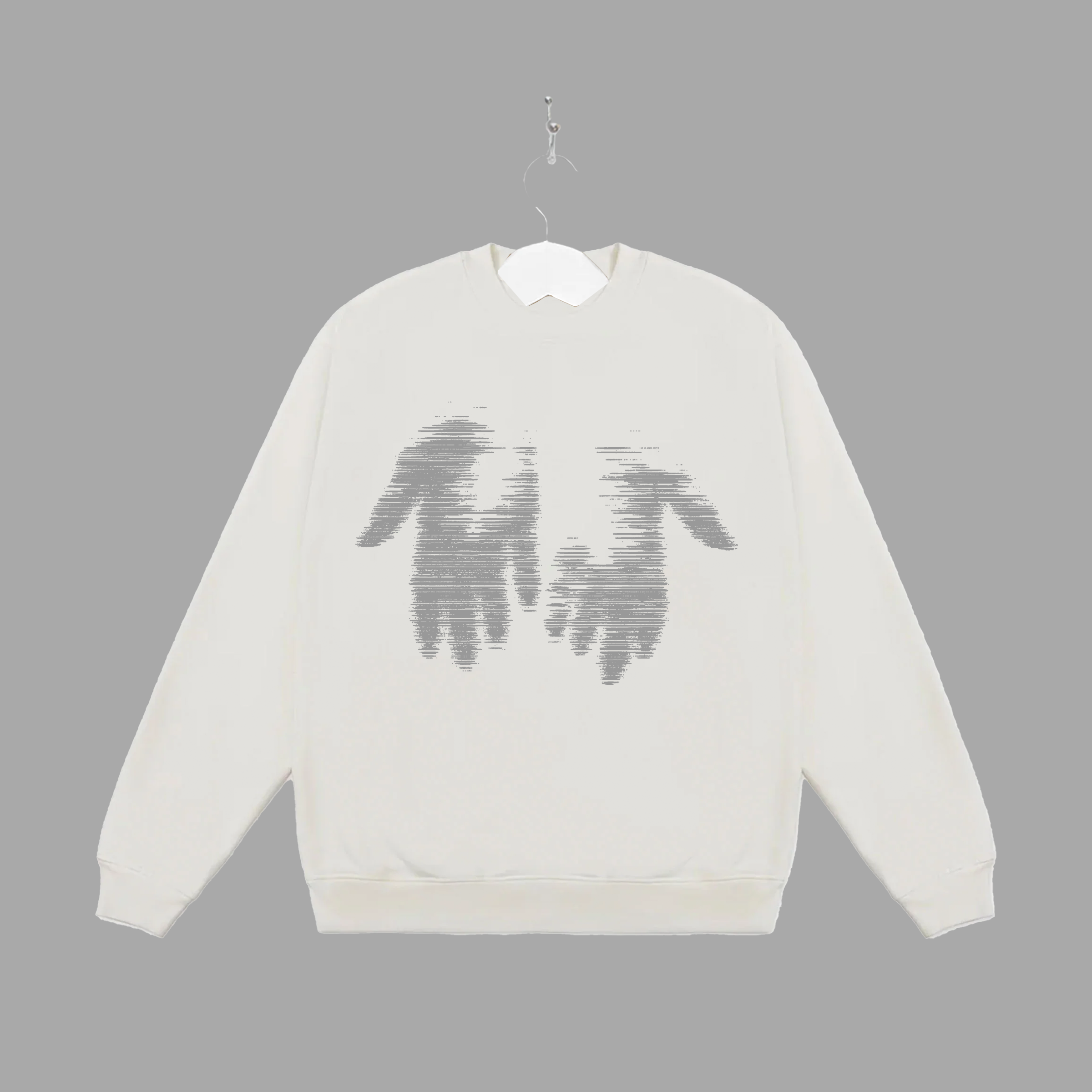 THE MESSAGE FADED - GREY - CREWNECK -"PREMIUM-BOX FIT"