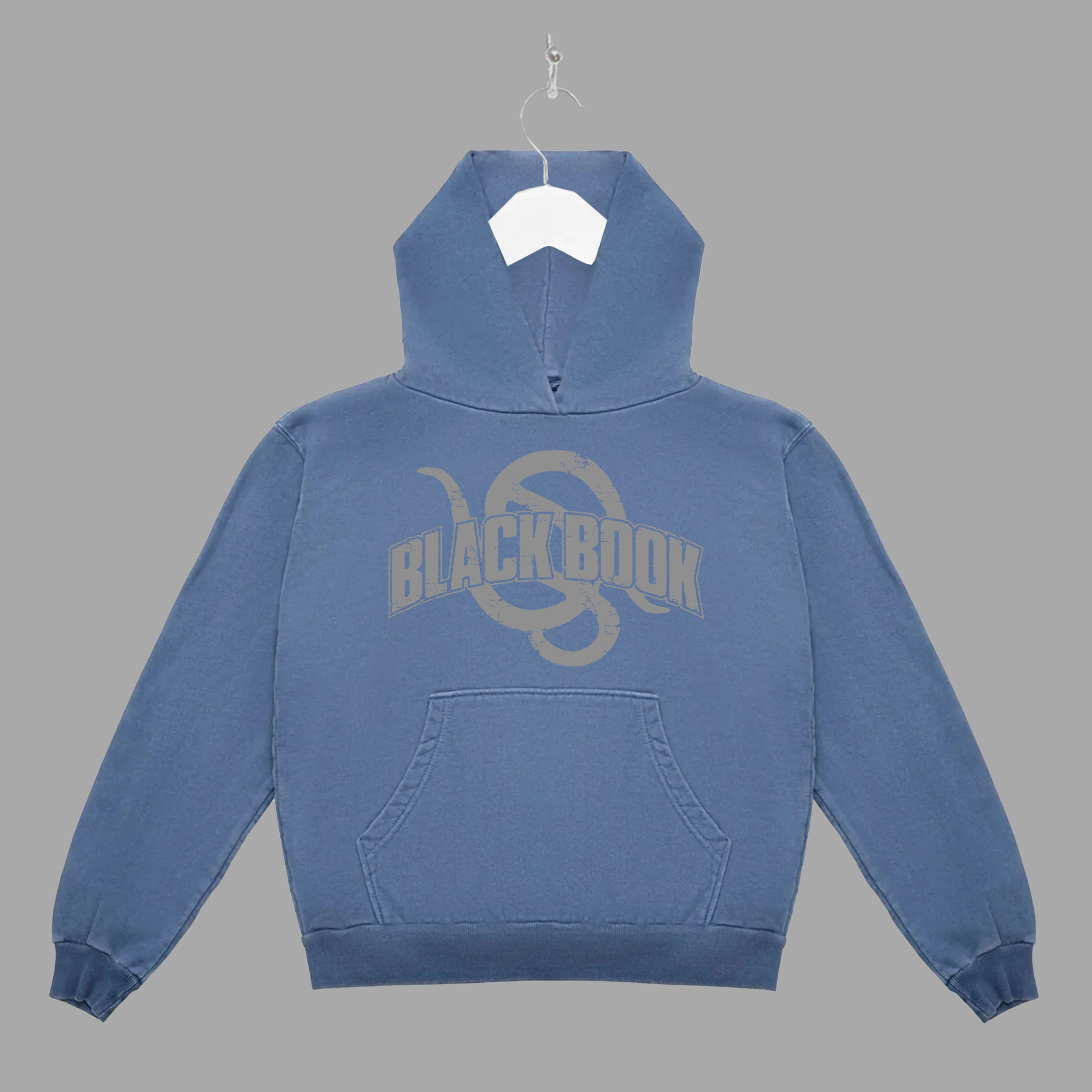 SNAKE - GREY - HOODIE - "PREMIUM-BOX FIT"