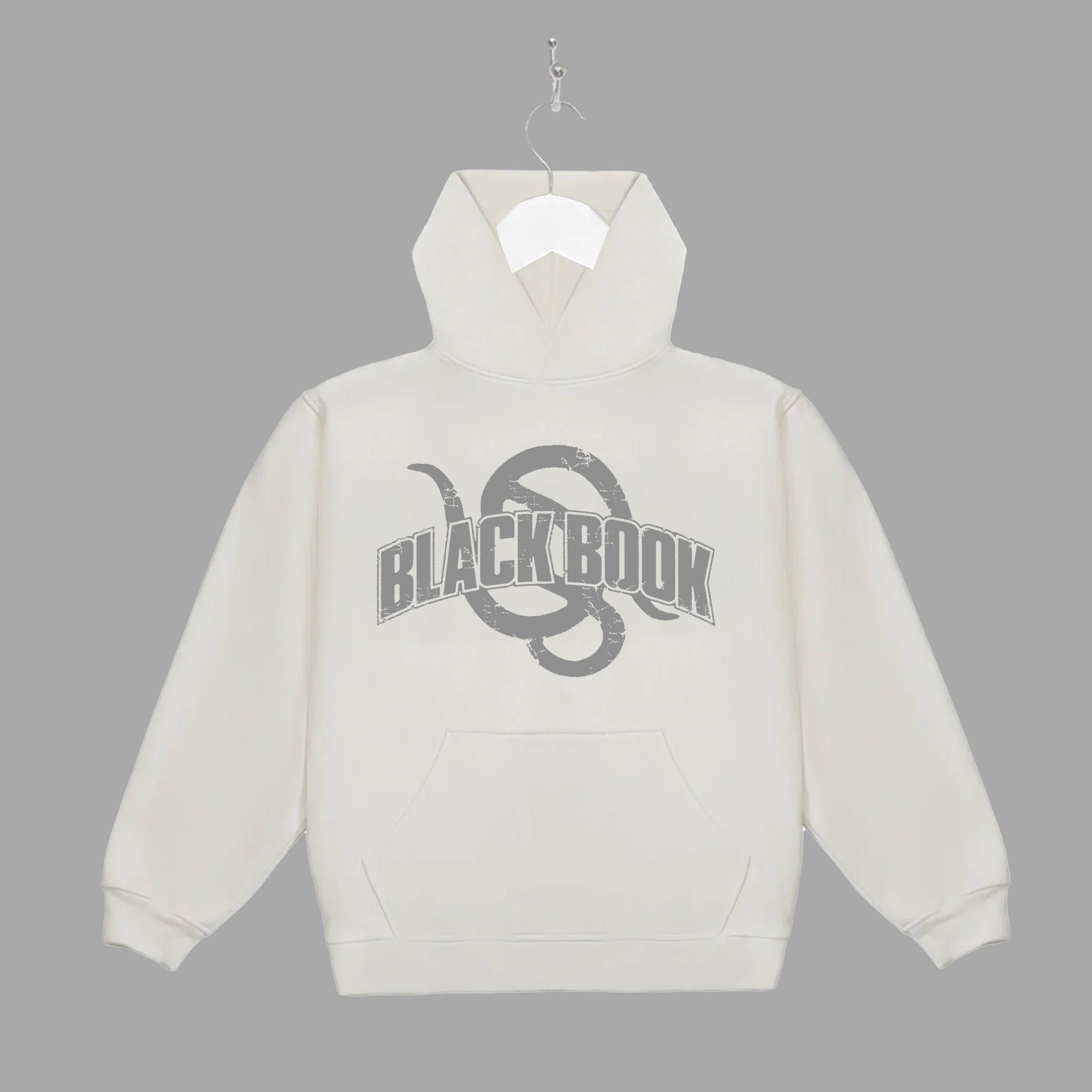 SNAKE - GREY - HOODIE - "PREMIUM-BOX FIT"