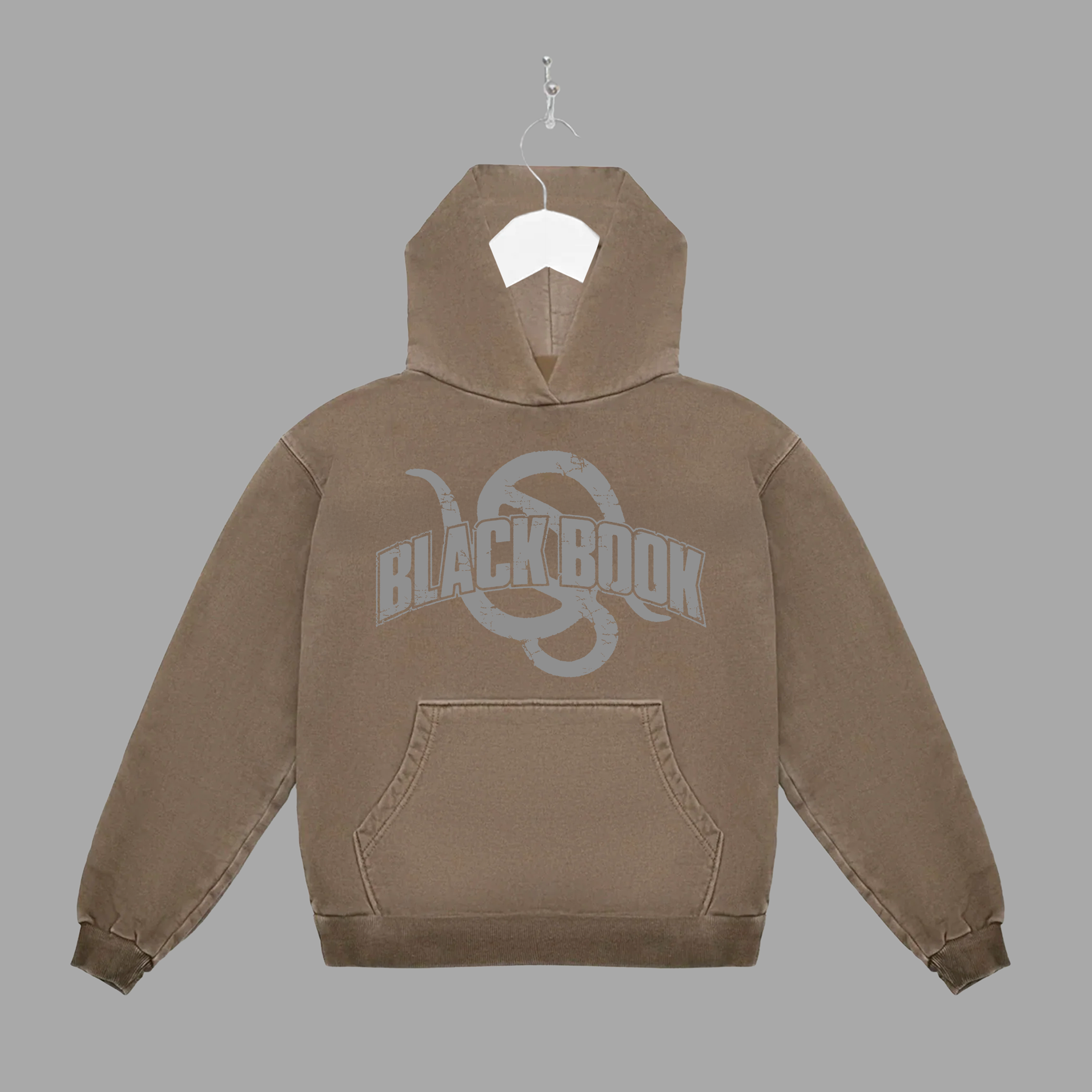 SNAKE - GREY - HOODIE - "PREMIUM-BOX FIT"