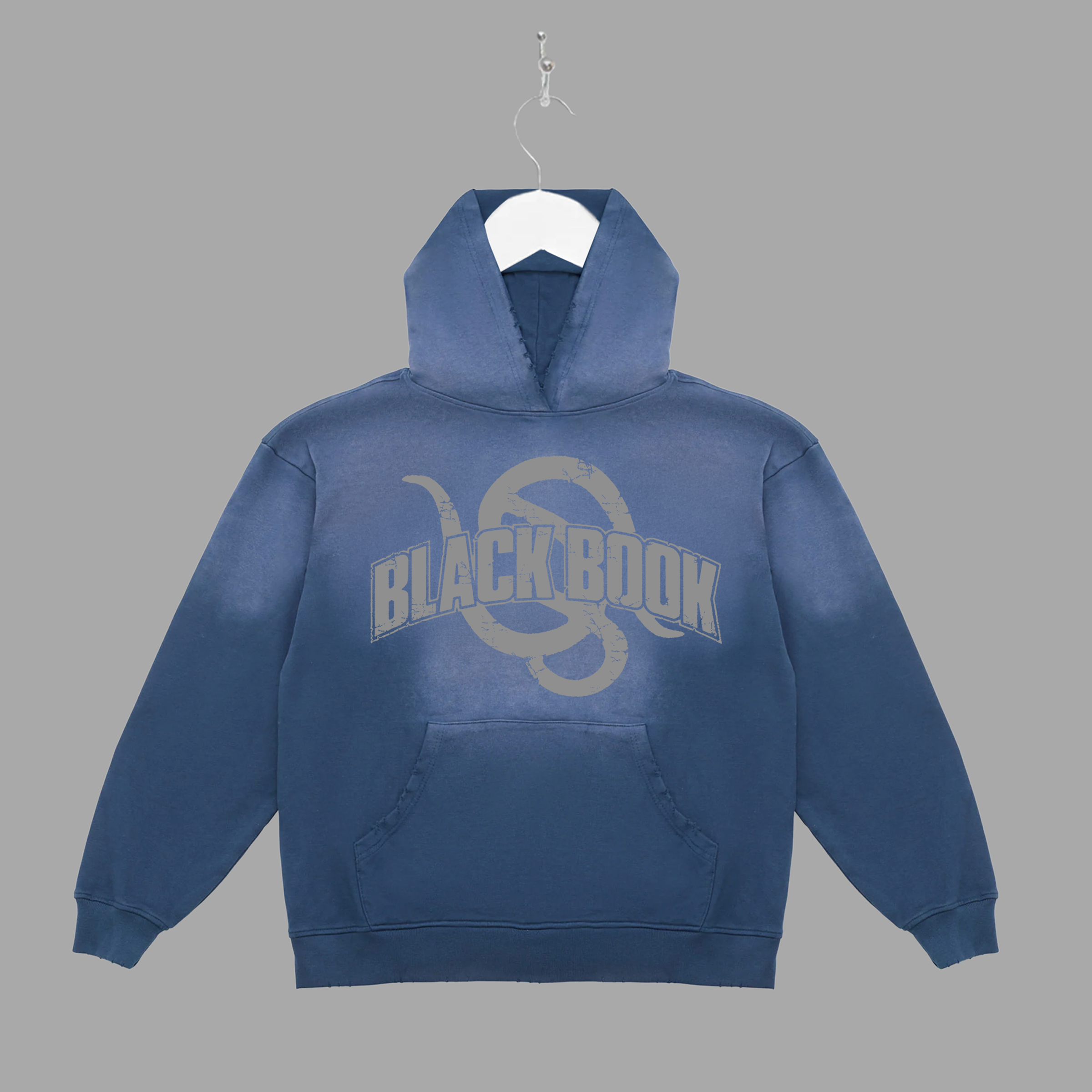 SNAKE - GREY - HOODIE - "PREMIUM-BOX FIT"