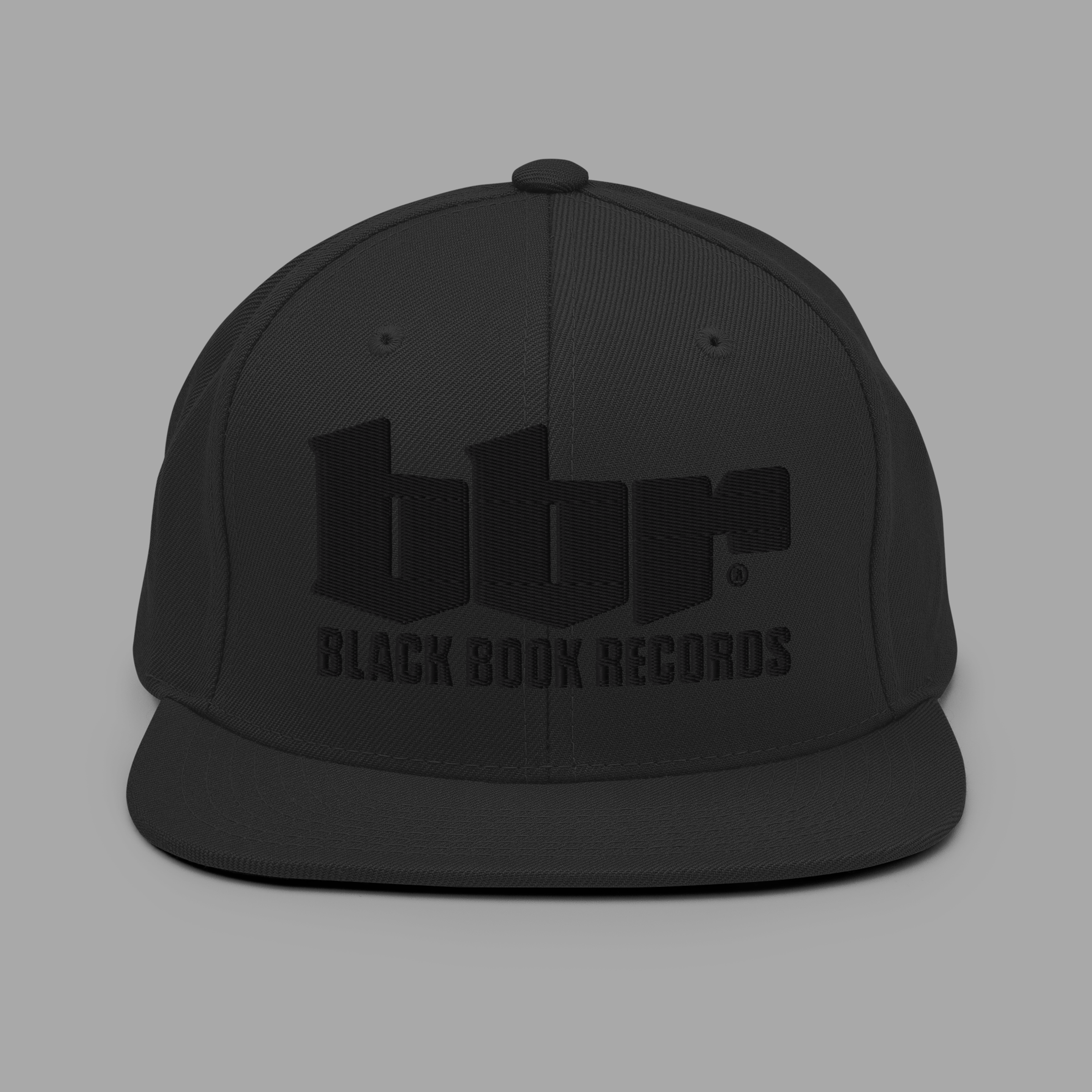 BBR - BLACK - Structured - 6 panel - Snapback Hat