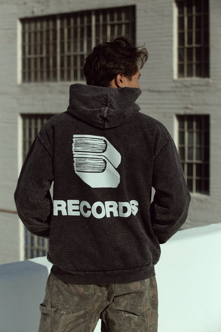 RECORDS HOODIE - GRAPHITE