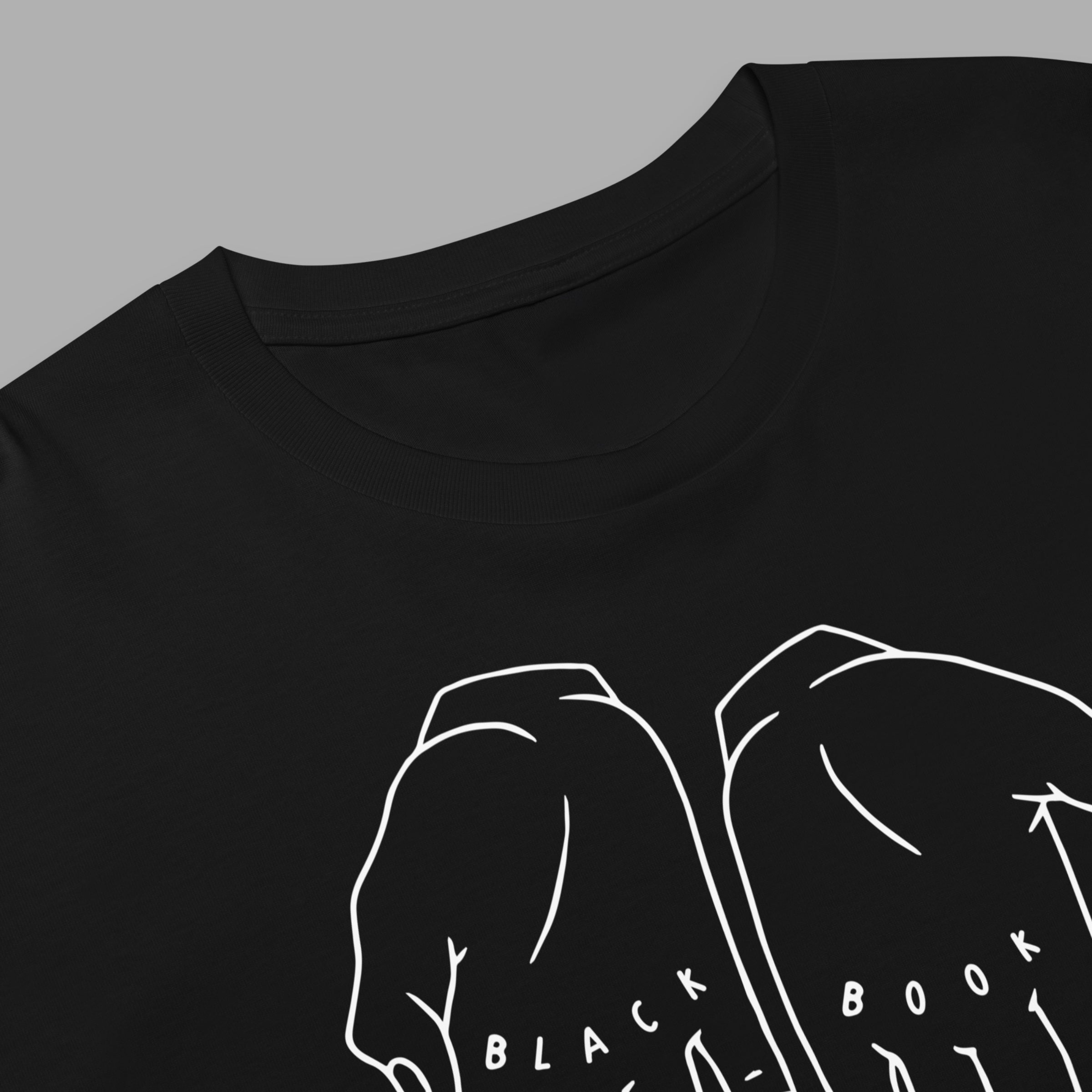 HANDS WOMENS CROP TOP - BLACK/ WHITE