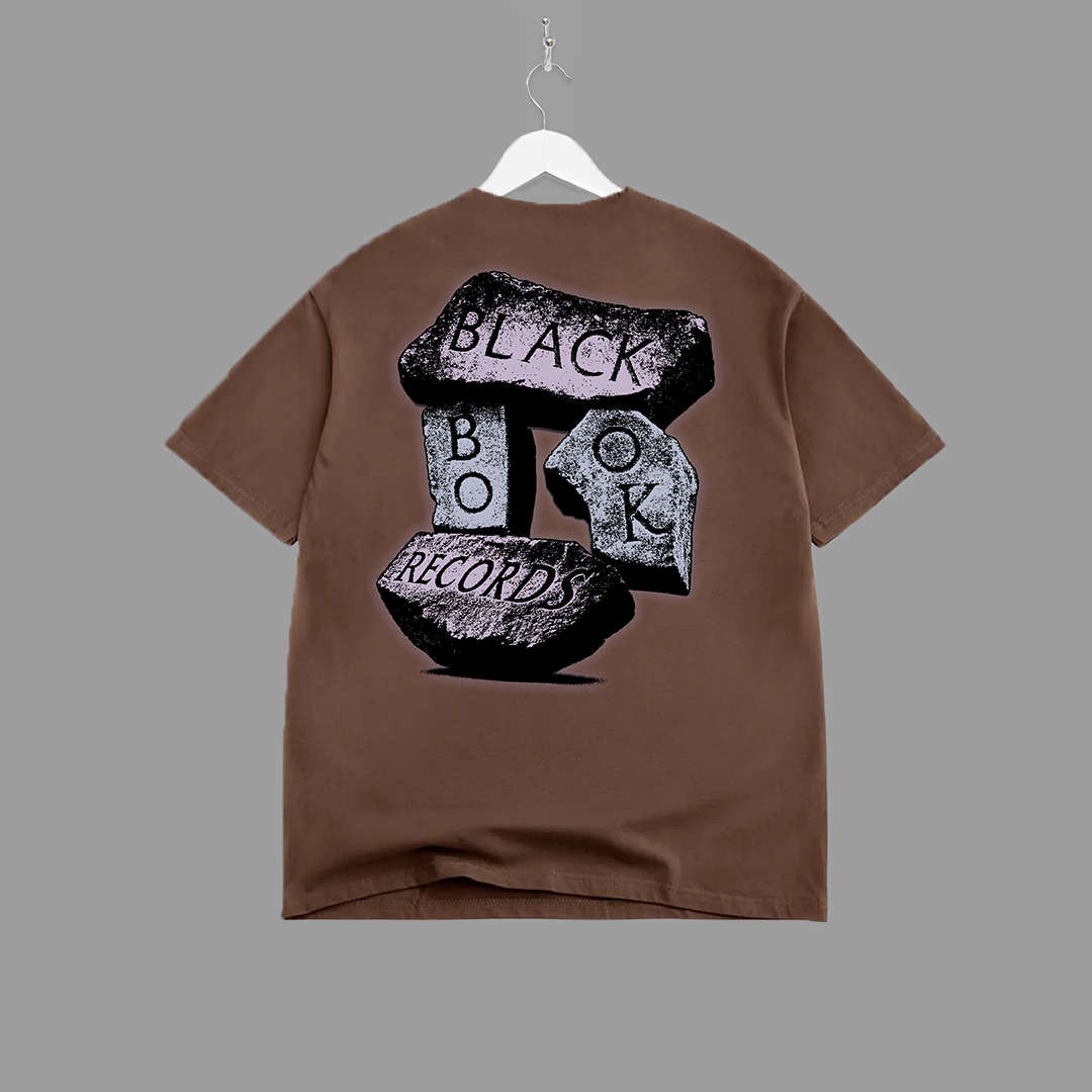 STACKED STONES TEE (BROWN) - "PREMIUM-BOX FIT"