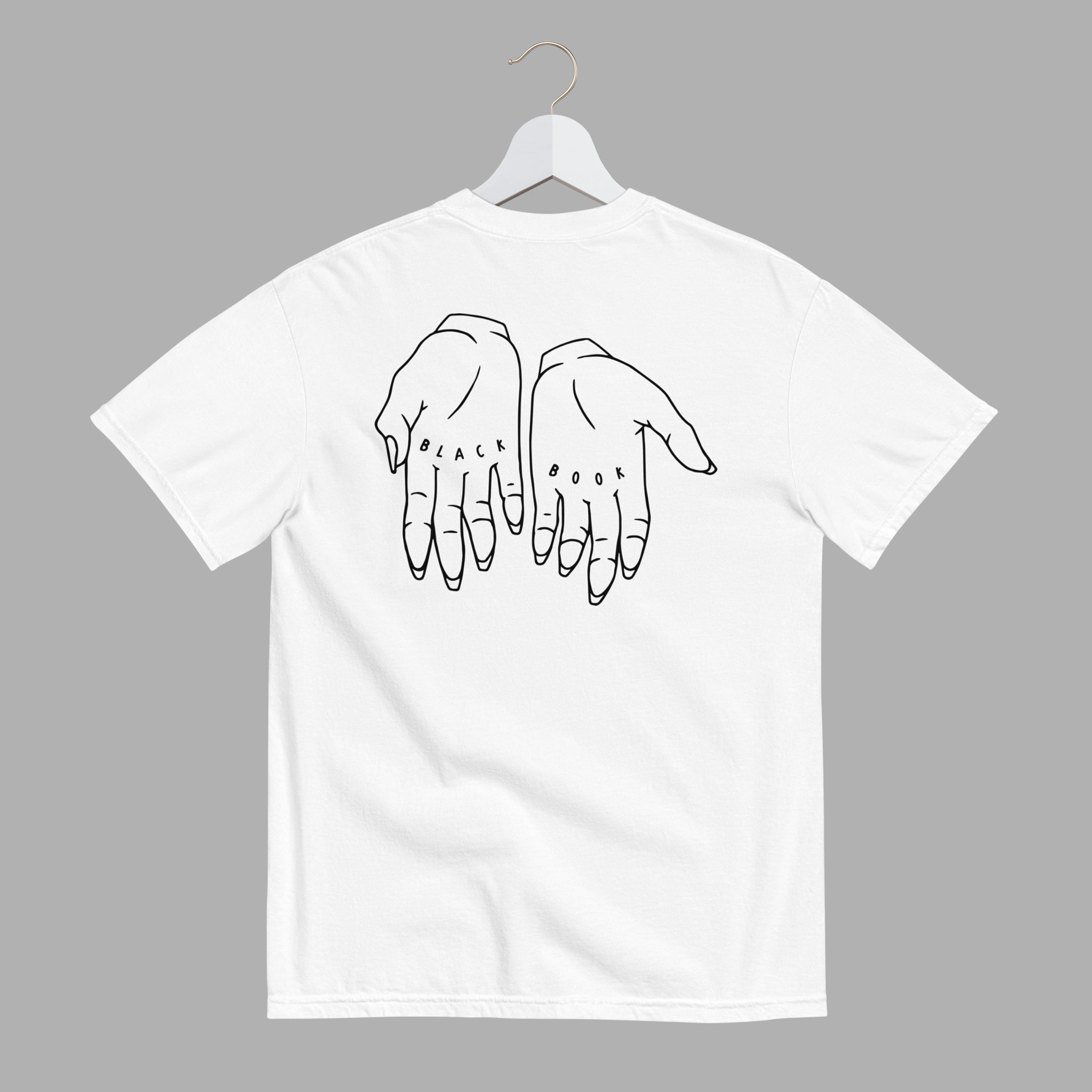 HANDS TEE - WHITE / BLACK - "TRADITIONAL FIT"