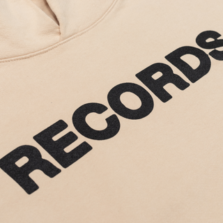 "PREMIUM" OVERSIZED RECORDS HOODIE - TAN