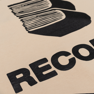 "PREMIUM" OVERSIZED RECORDS HOODIE - TAN