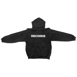 "PREMIUM" OVERSIZED RECORDS HOODIE - GRAPHITE