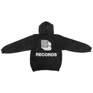 "PREMIUM" OVERSIZED RECORDS HOODIE - GRAPHITE