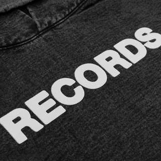 "PREMIUM" OVERSIZED RECORDS HOODIE - GRAPHITE