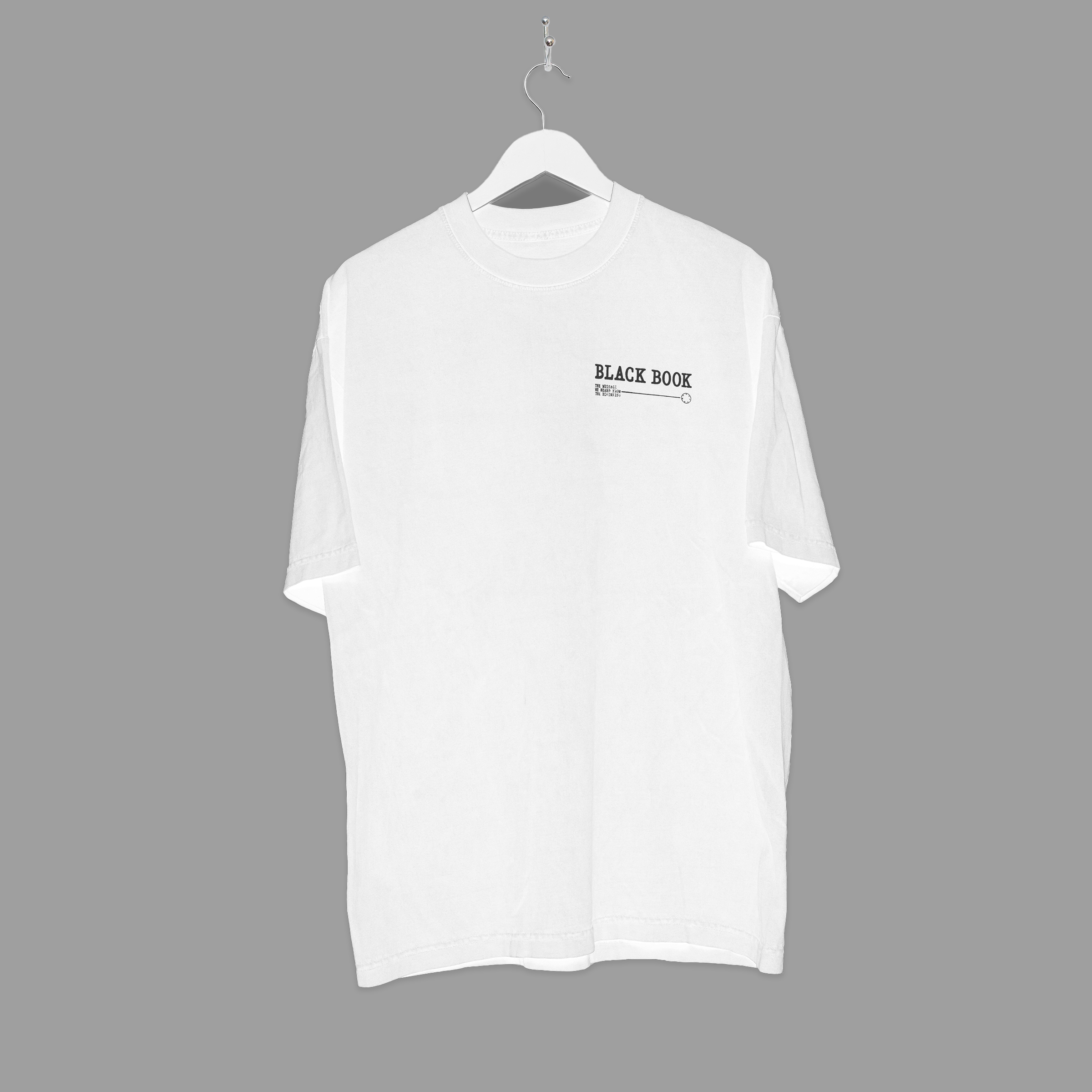 RECORDS HANDS TEE  WHITE/ORANGE - "PREMIUM" OVERSIZED FIT