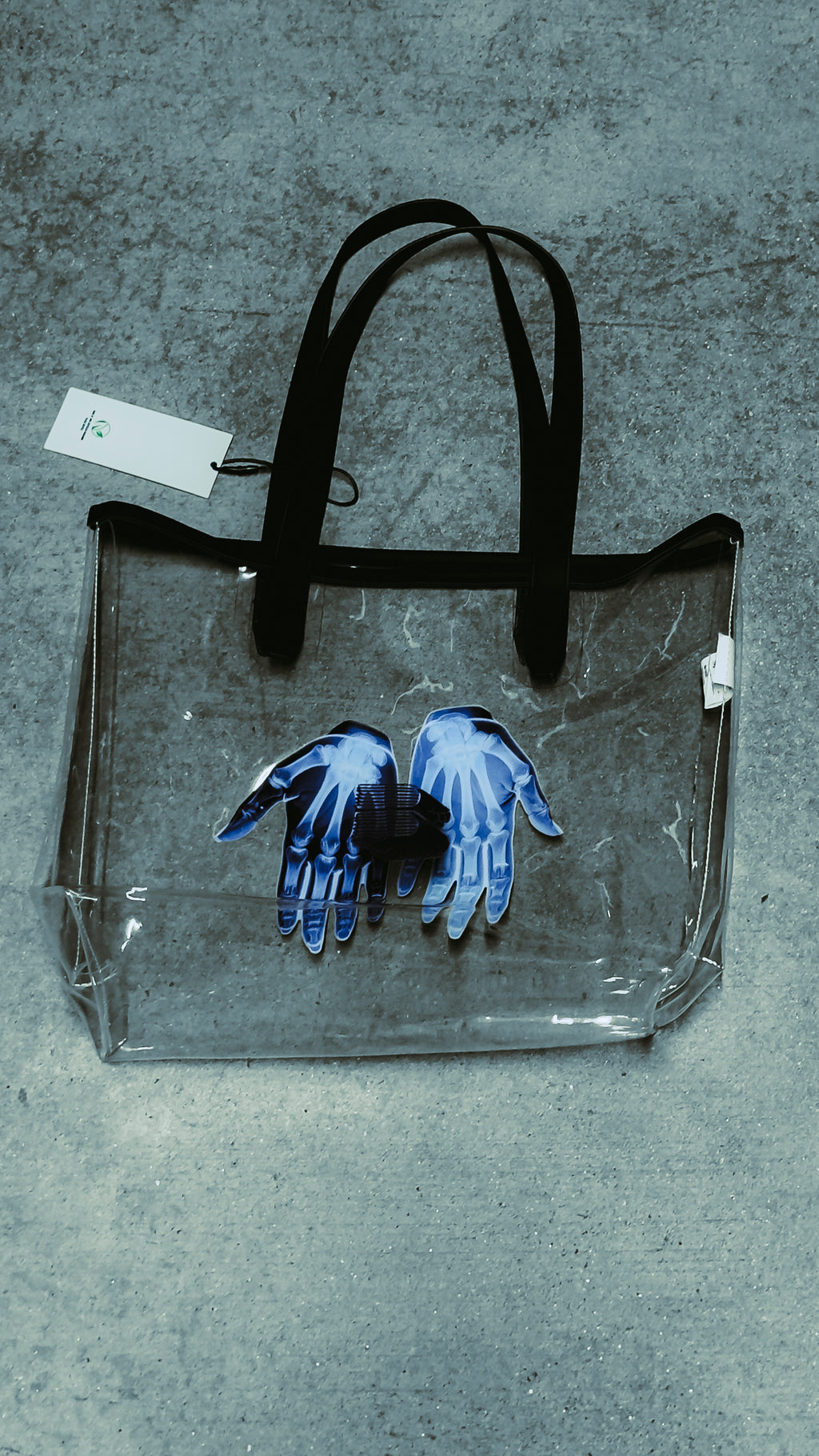 X-RAY HANDS - Clear RECYCLED tote bag