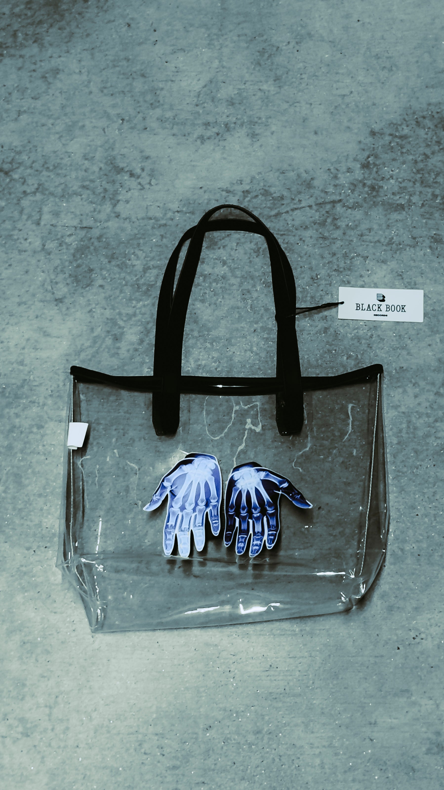 X-RAY HANDS - Clear RECYCLED tote bag