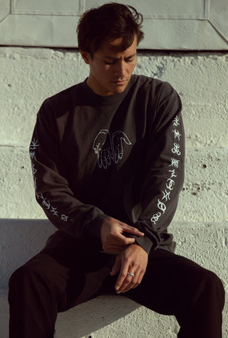 "PREMIUM" OVERSIZED Symbols Long Sleeve Tee