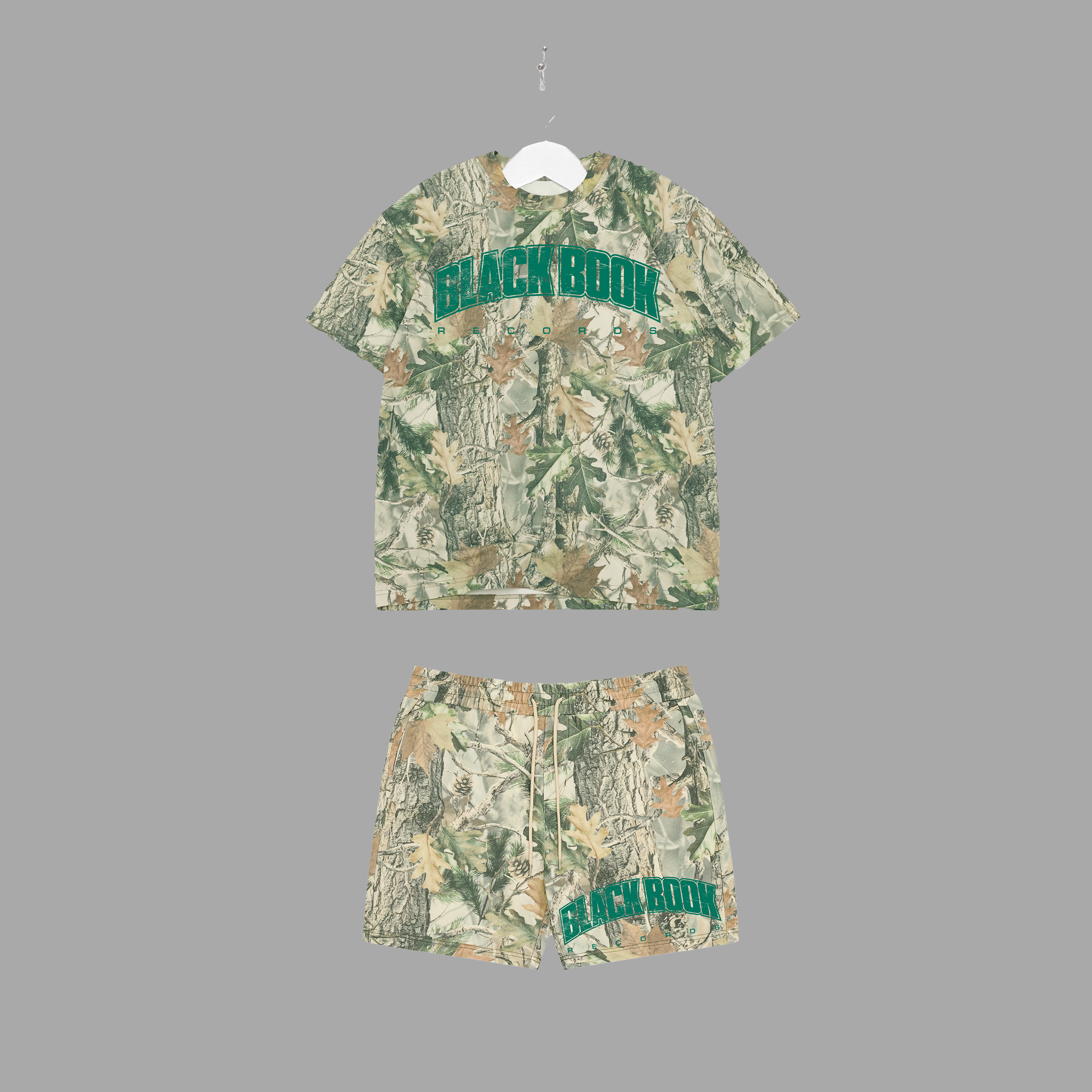BLACK BOOK UNI - GREEN (CAMO) - SHORTS/TEE BUNDLE