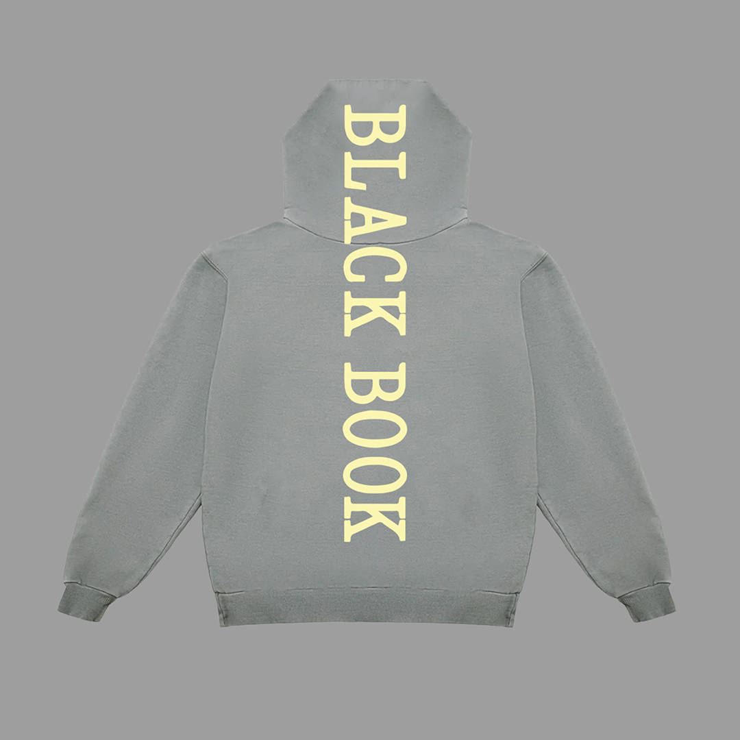 THE BLACK BOOK HOODIE (GRAY) - "PREMIUM-BOX FIT"