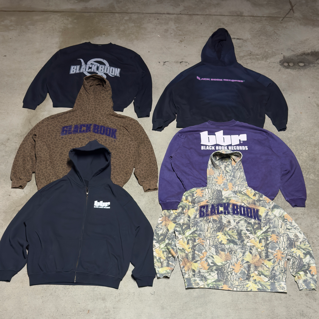 BLACK BOOK UNI - NAVY - HOODIE - "PREMIUM-BOX FIT"