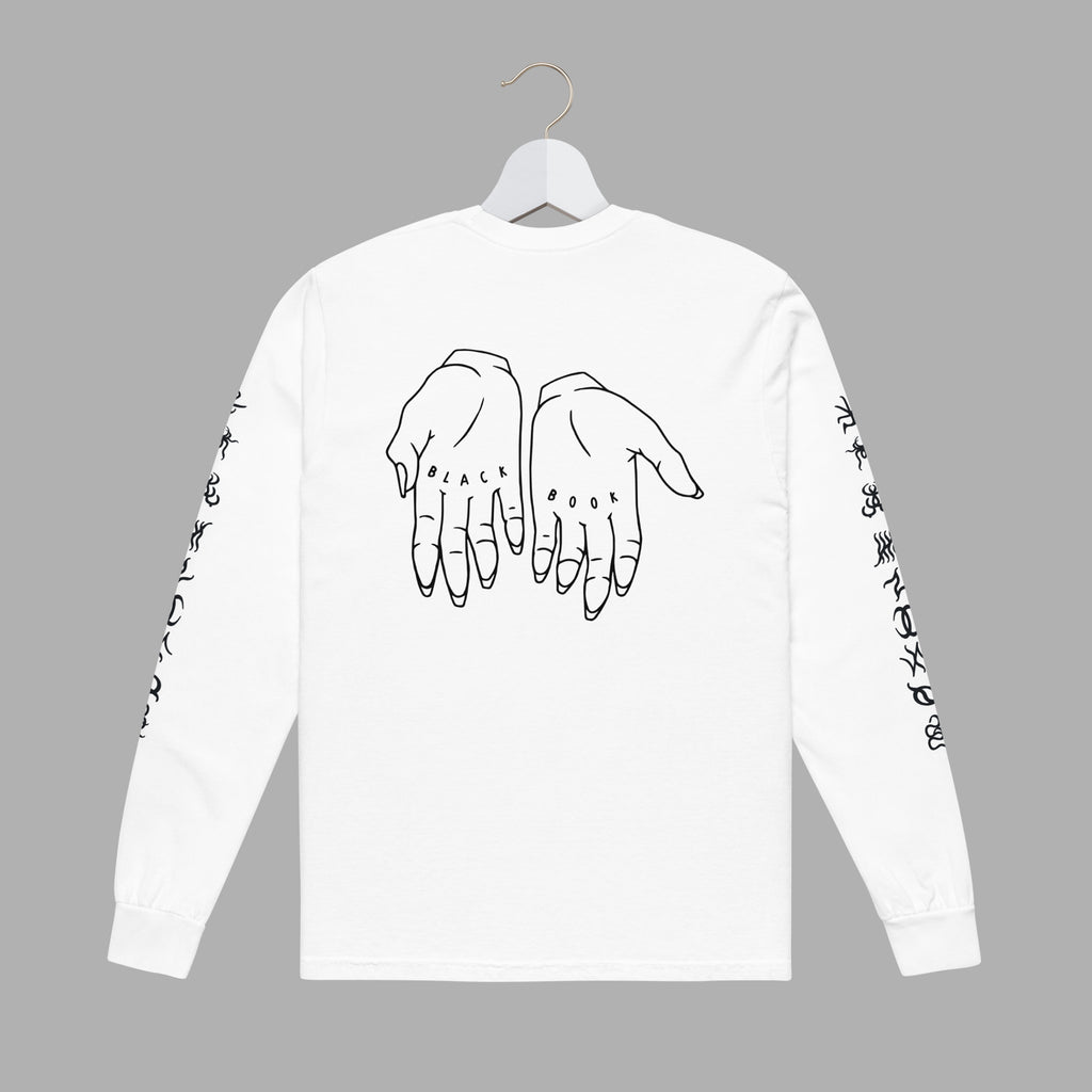 HANDS LONG SLEEVE - WHITE / BLACK - "TRADITIONAL FIT"