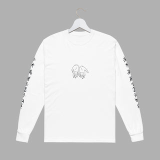 "TRADITIONAL FIT" HANDS LONG SLEEVE - WHITE / BLACK