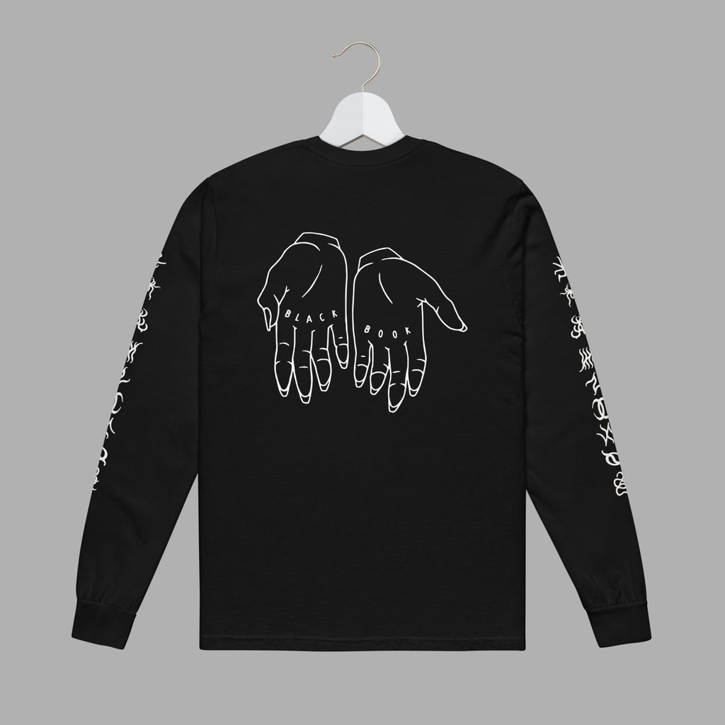 HANDS LONG SLEEVE - BLACK / WHITE - "TRADITIONAL FIT"