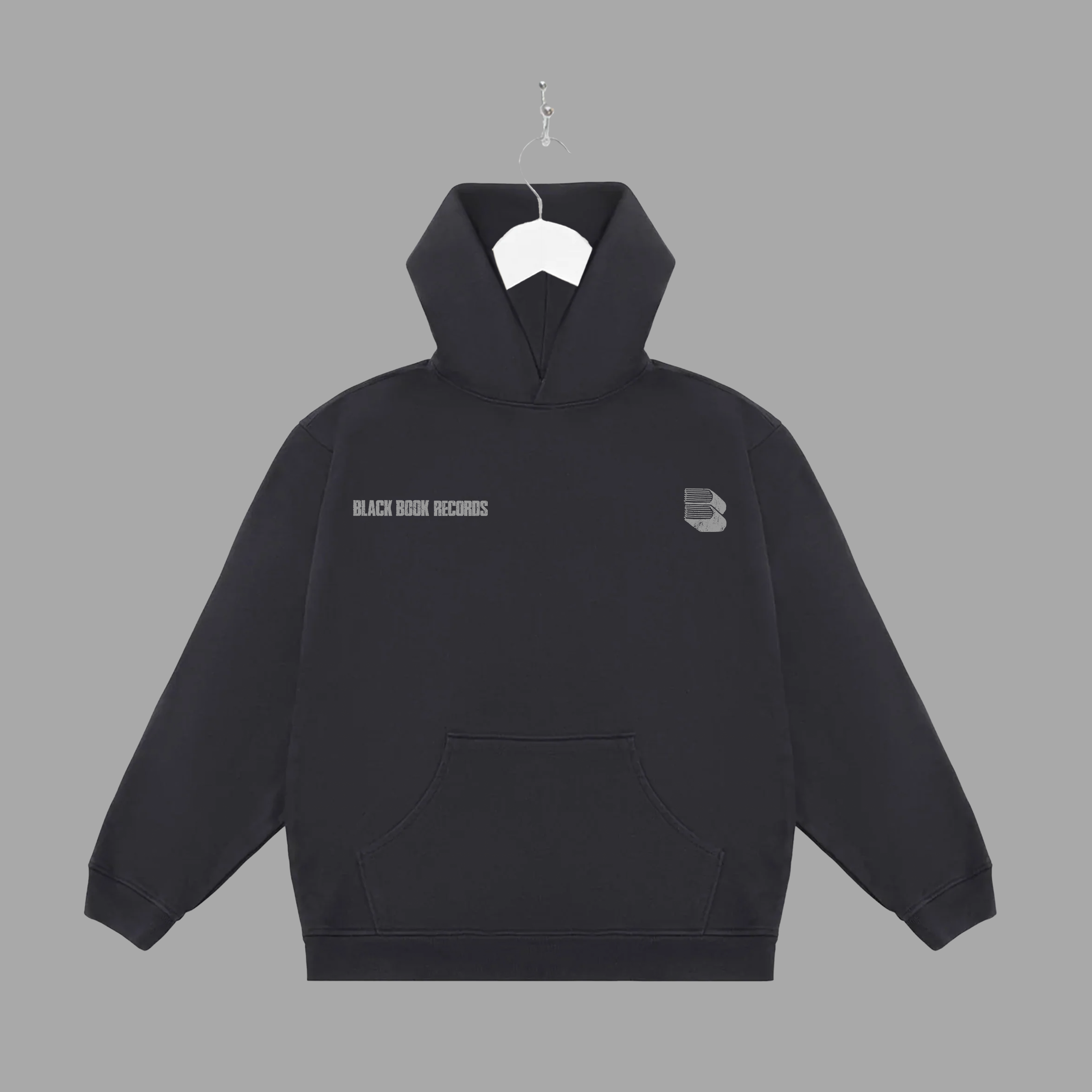 RECAP - HOODIE - JET BLACK - "PREMIUM-BOX FIT"