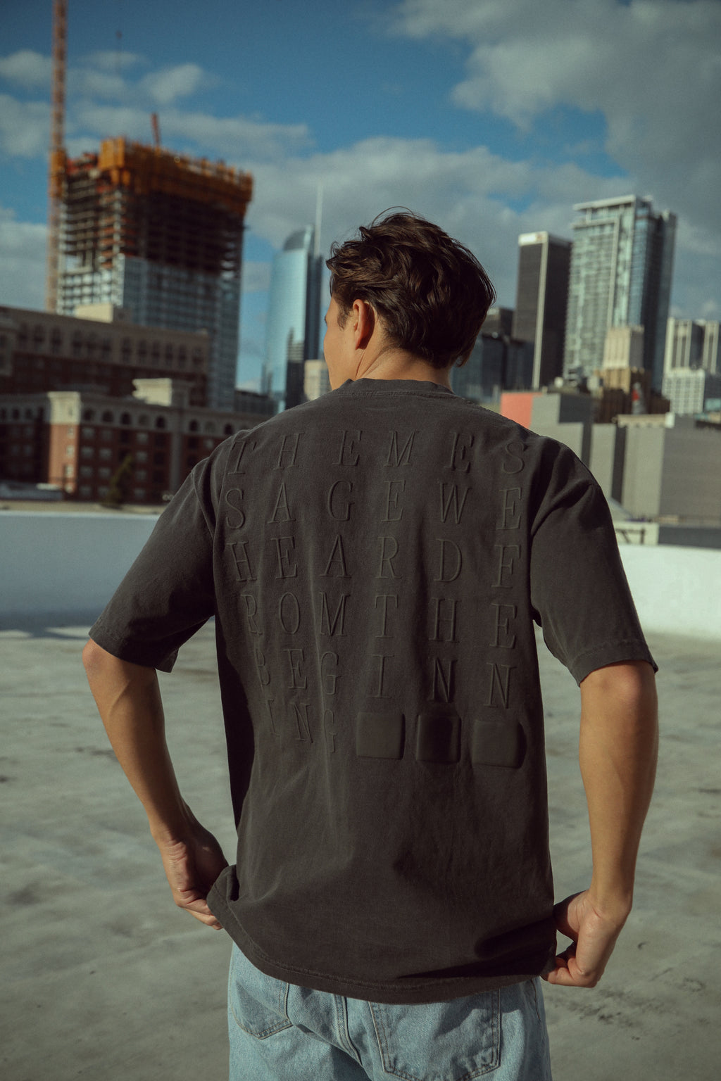 THE MESSAGE TEE - BLACK - "PREMIUM" OVERSIZED  FIT