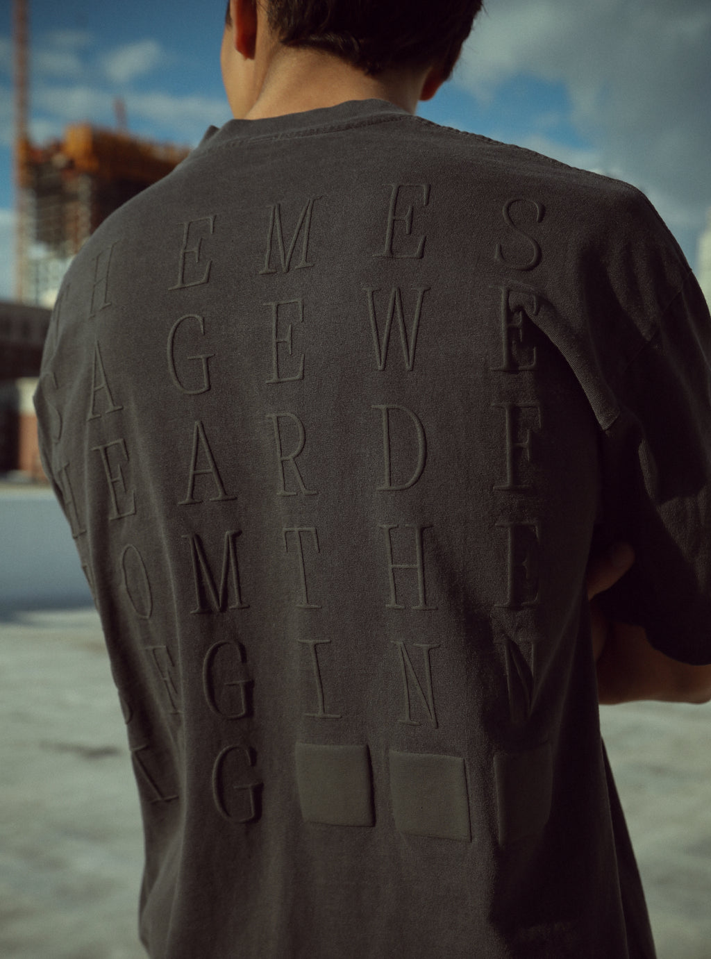 THE MESSAGE TEE - BLACK - "PREMIUM" OVERSIZED  FIT