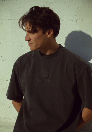 "PREMIUM" OVERSIZED THE MESSAGE TEE - BLACK