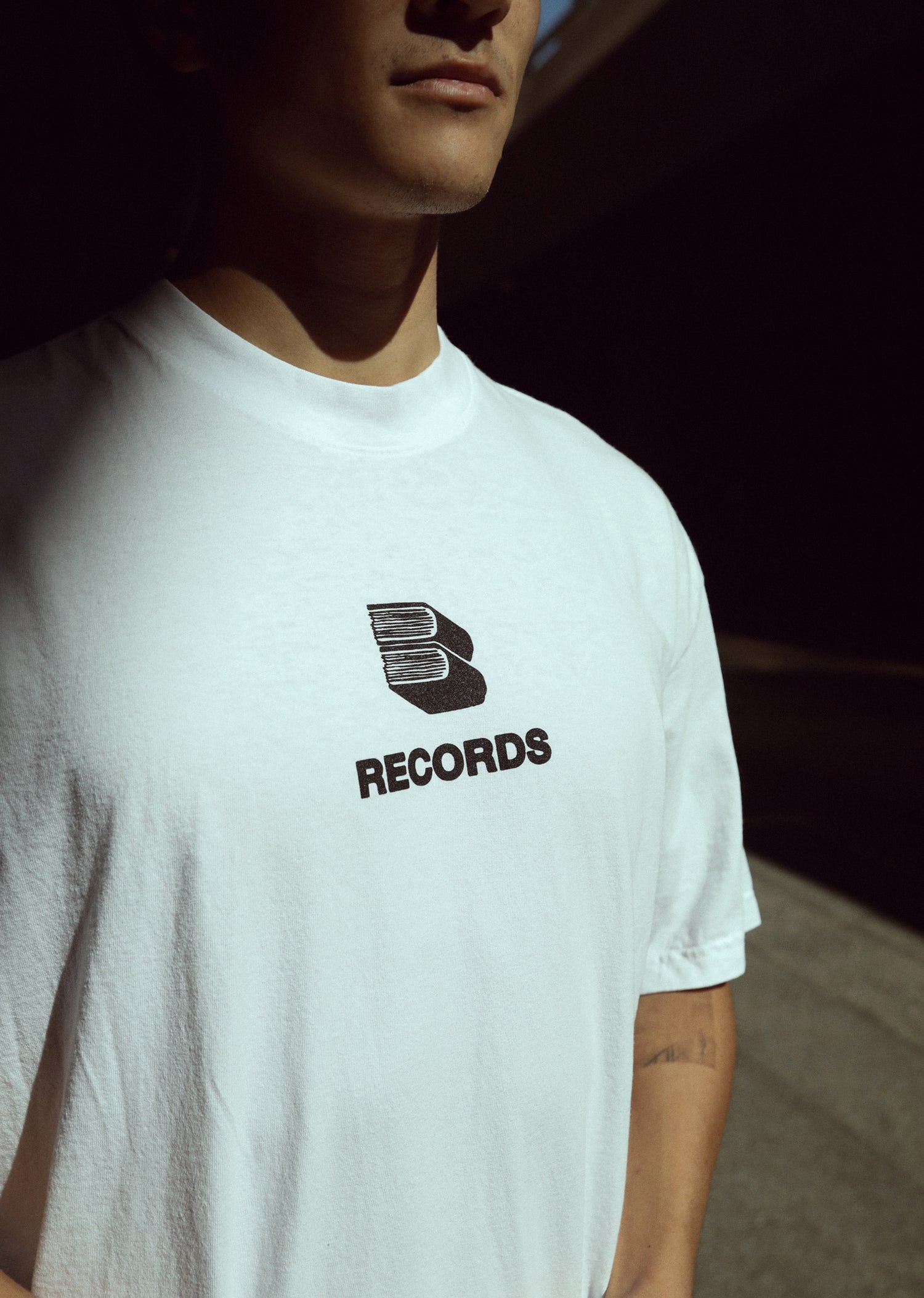 RECORDS BOOK TEE - BLACK/WHITE - "PREMIUM" OVERSIZED FIT