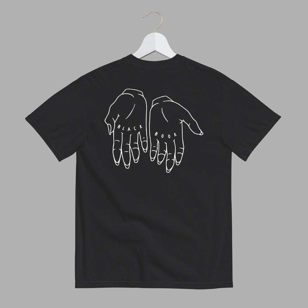 HANDS TEE - BLACK / WHITE - "TRADITIONAL FIT"