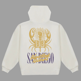 SAN DIEGO BLACK BOOK CRAB ZIP-UP HOODIE