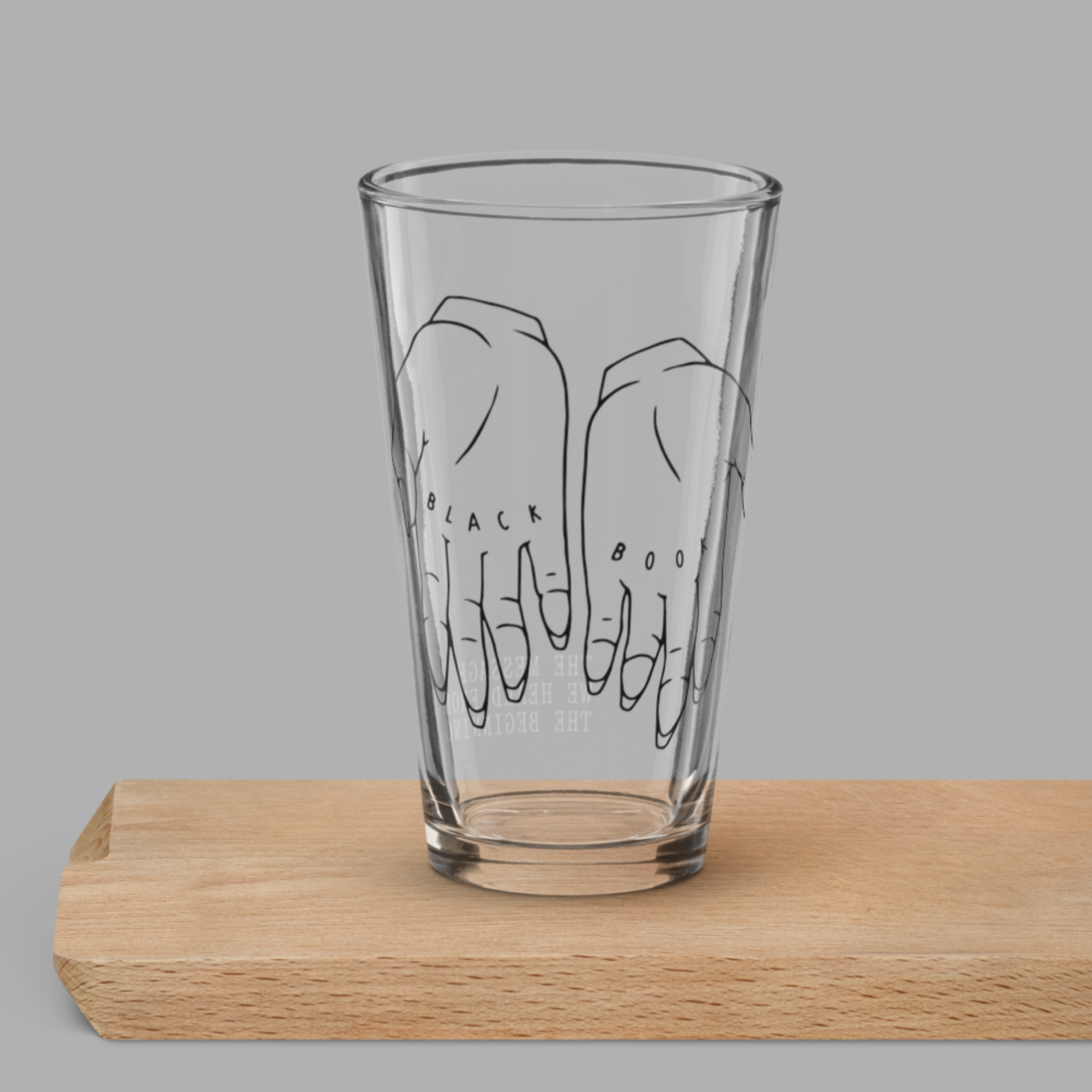 Hands Pint Glass