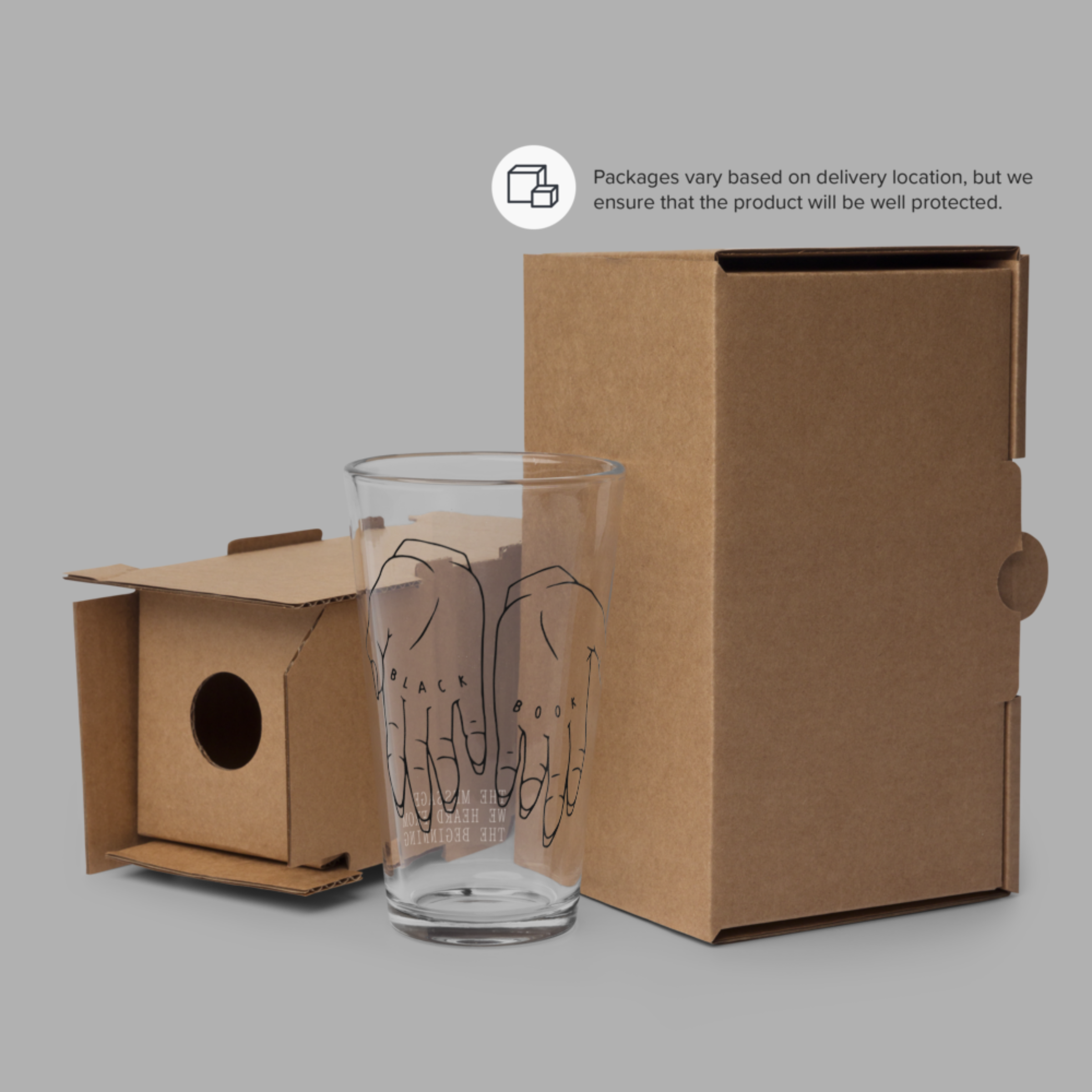 Hands Pint Glass