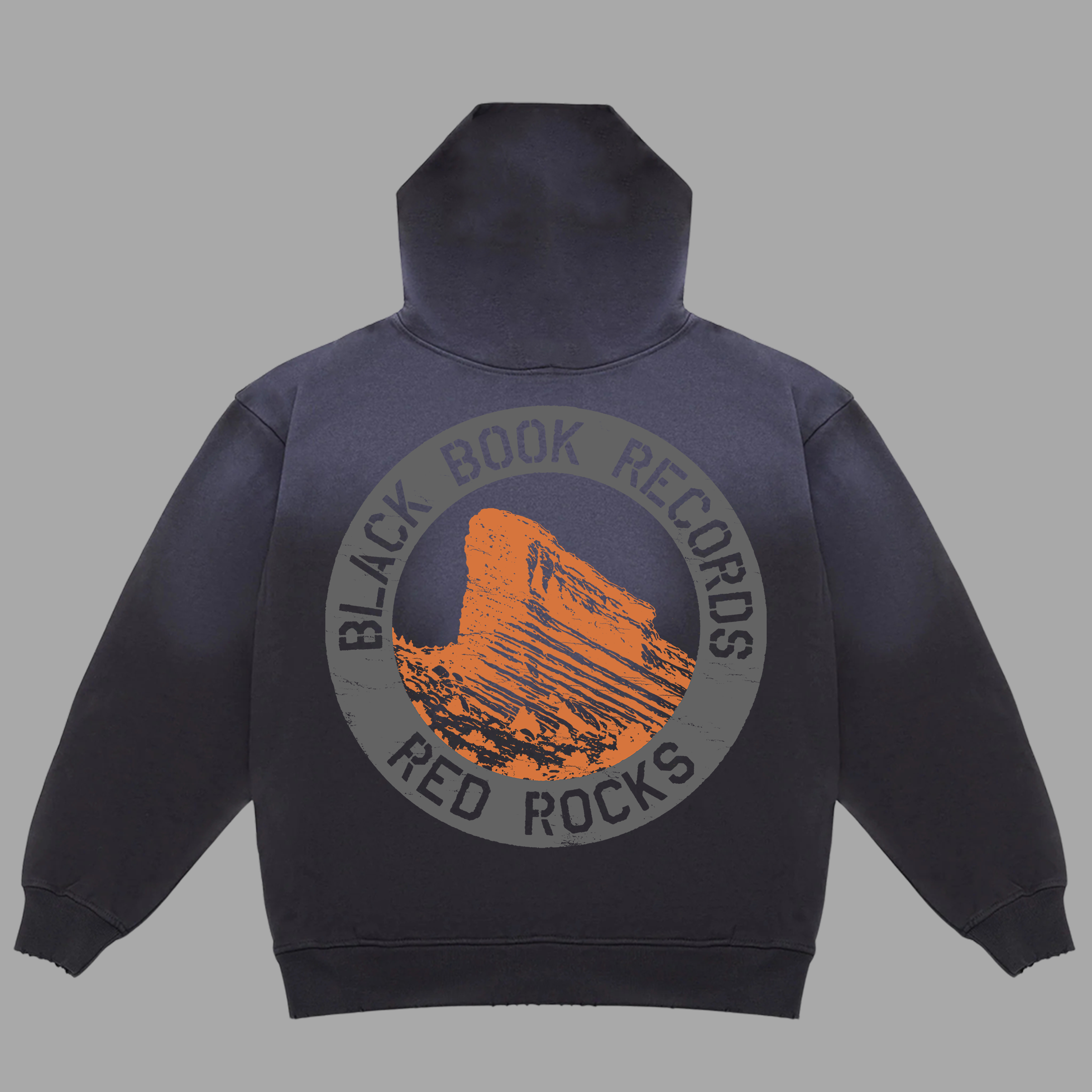 BLACK BOOK x RED ROCKS ZIP-UP HOODIE - "PREMIUM-BOX FIT"