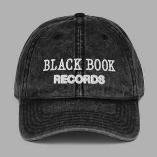 "VINTAGE STYLE" BLACK BOOK RECORDS DAD HAT