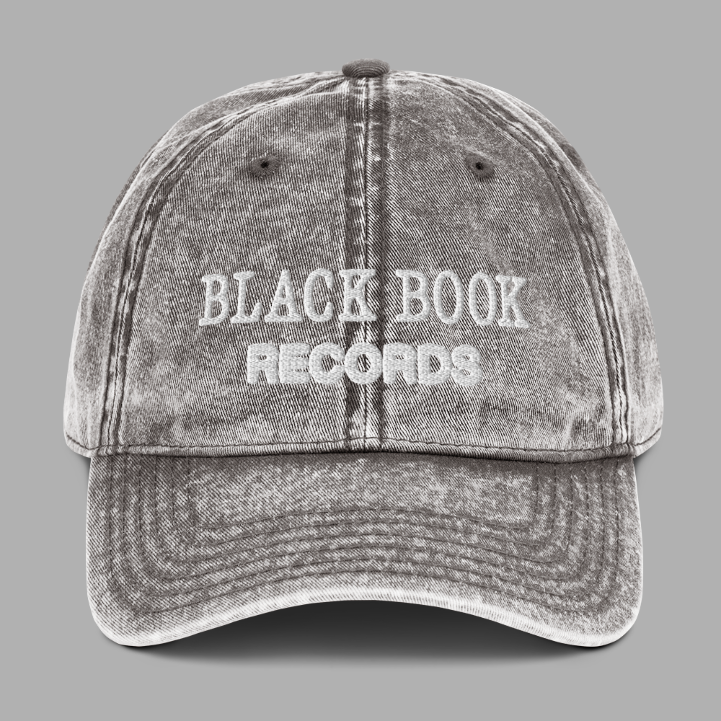 "VINTAGE STYLE" BLACK BOOK RECORDS DAD HAT