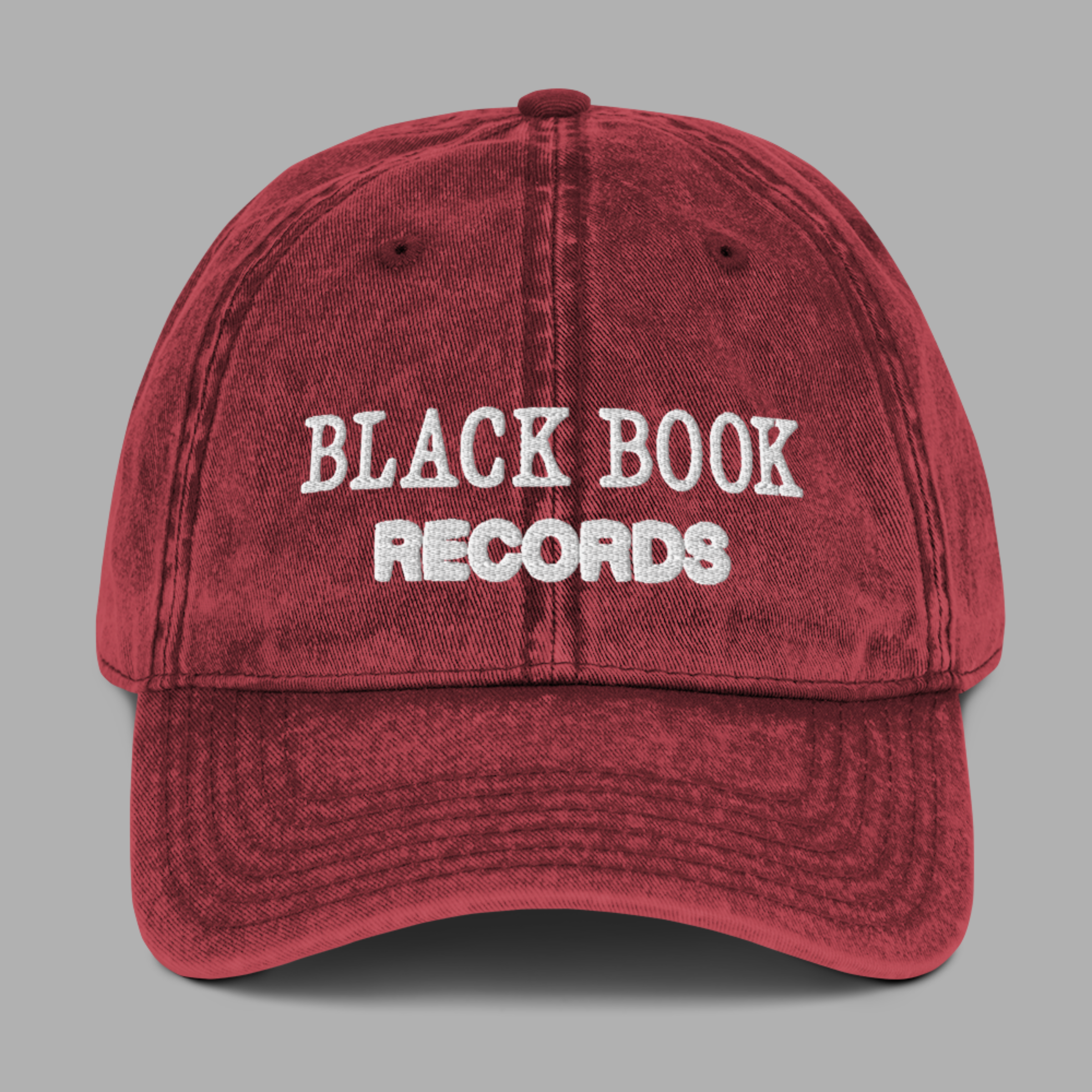"VINTAGE STYLE" BLACK BOOK RECORDS DAD HAT