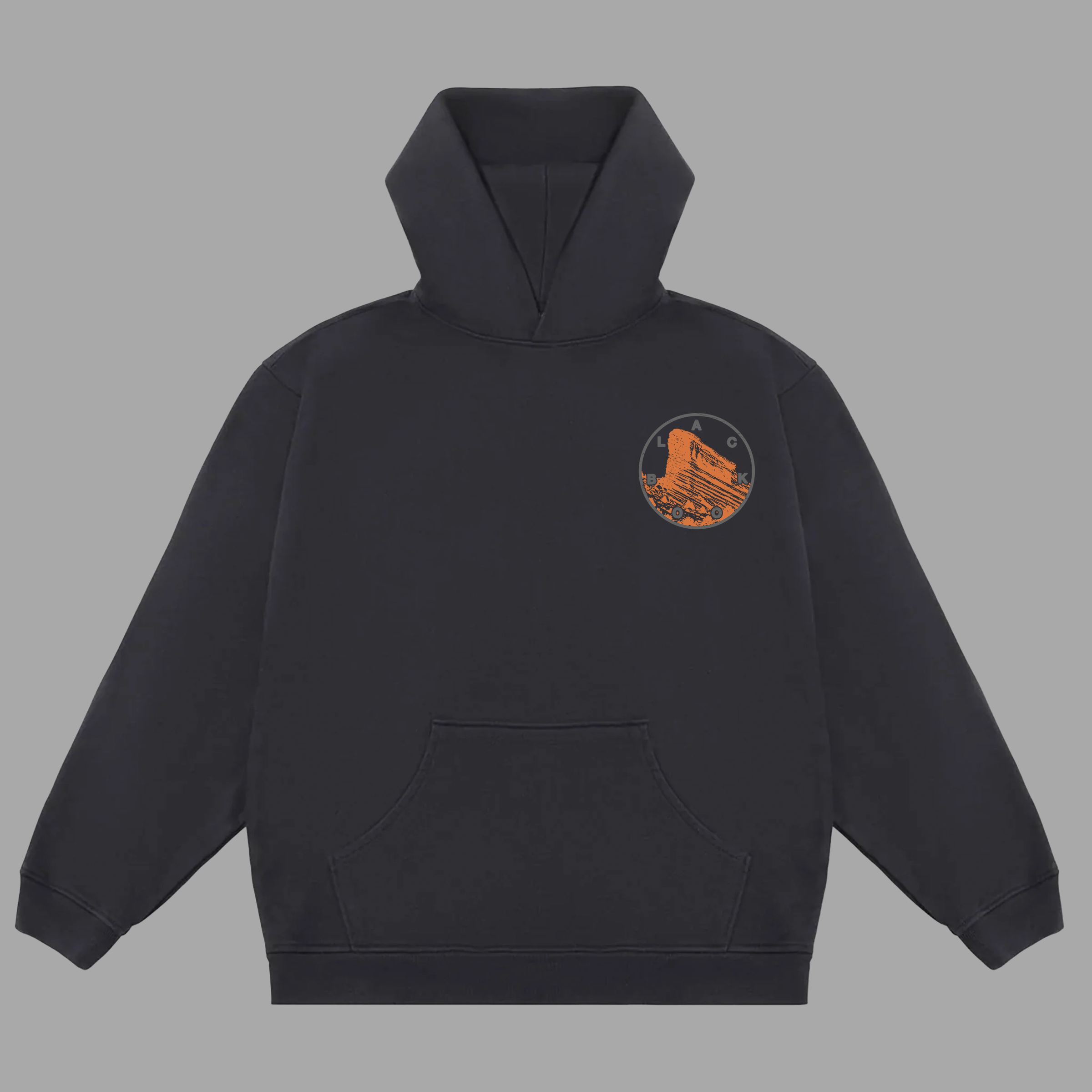 BLACK BOOK X RED ROCKS HOODIE - "PREMIUM-BOX FIT"