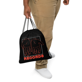 BLACK BOOK DRAWSTRING BAG